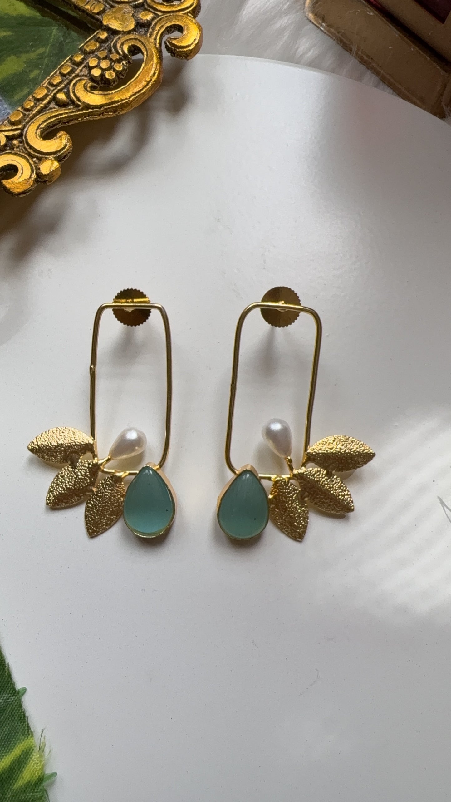 Misha Wings Earrings - Sky Blue