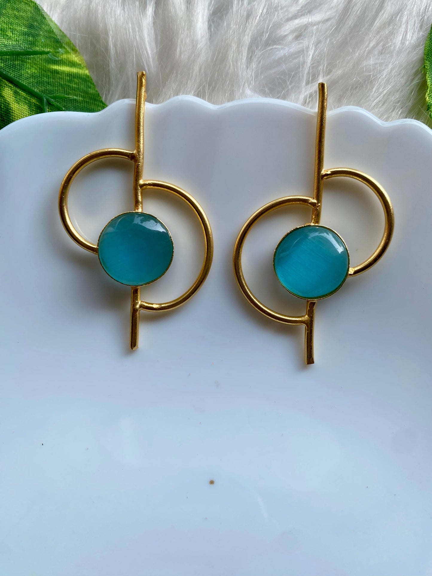 Ravish Rings Sky Blue Earrings