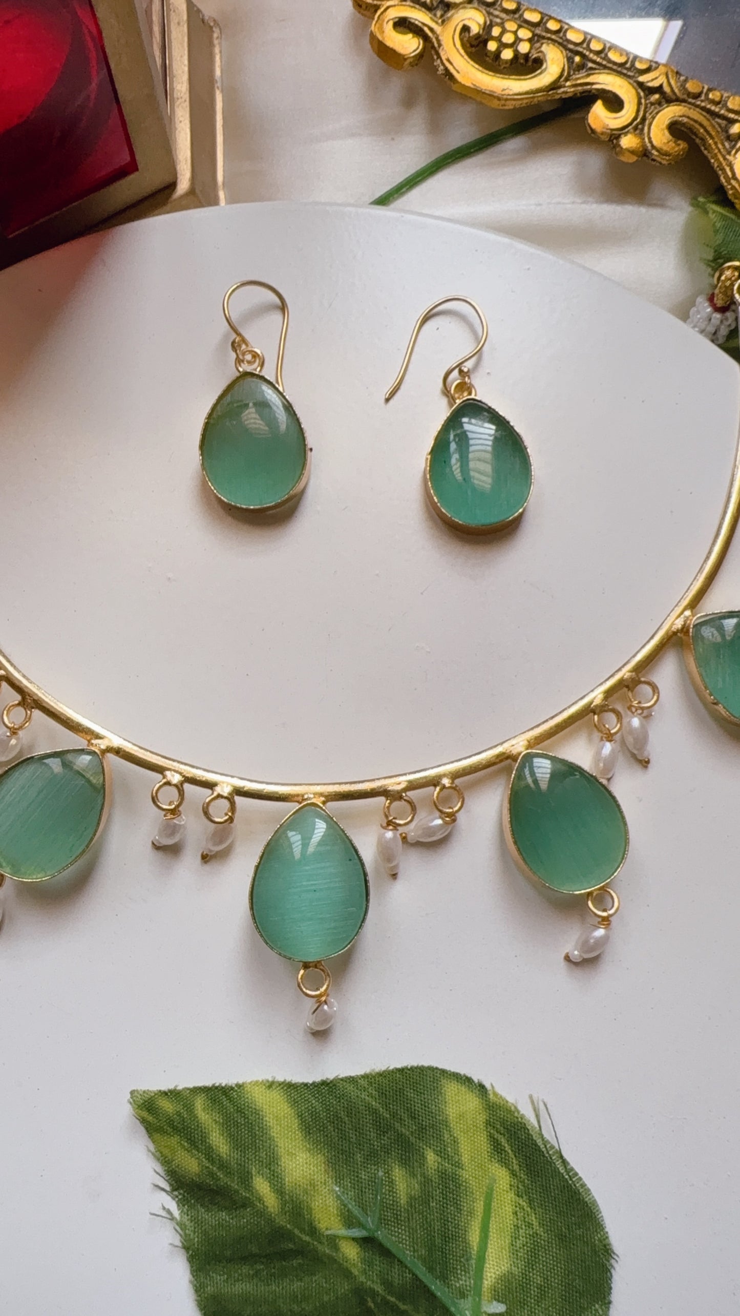 Akanksha Necklace - Mint Green