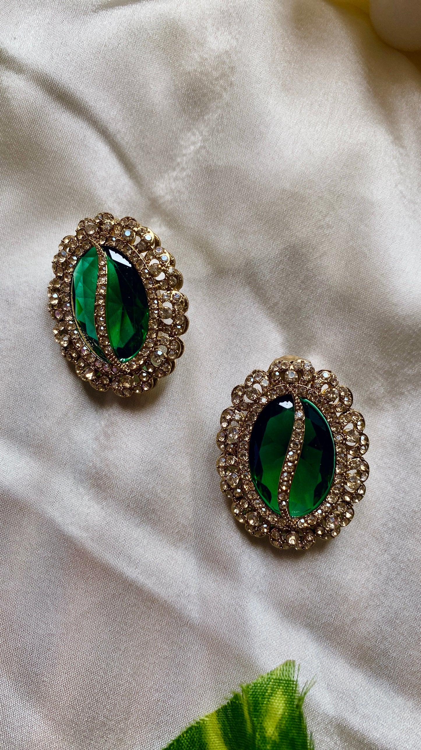 Ridhima Green Shining Studs