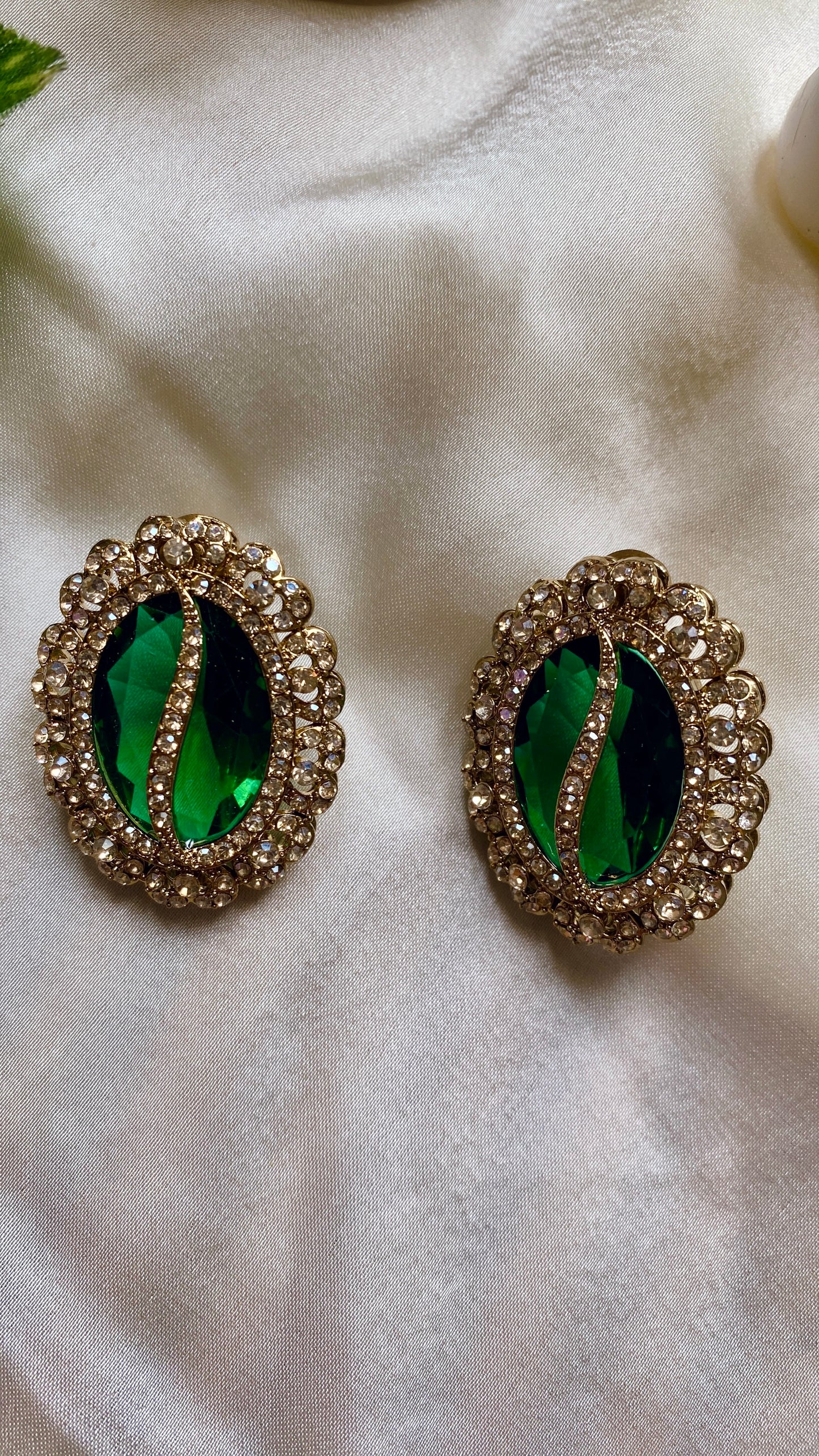 Ridhima Green Shining Studs