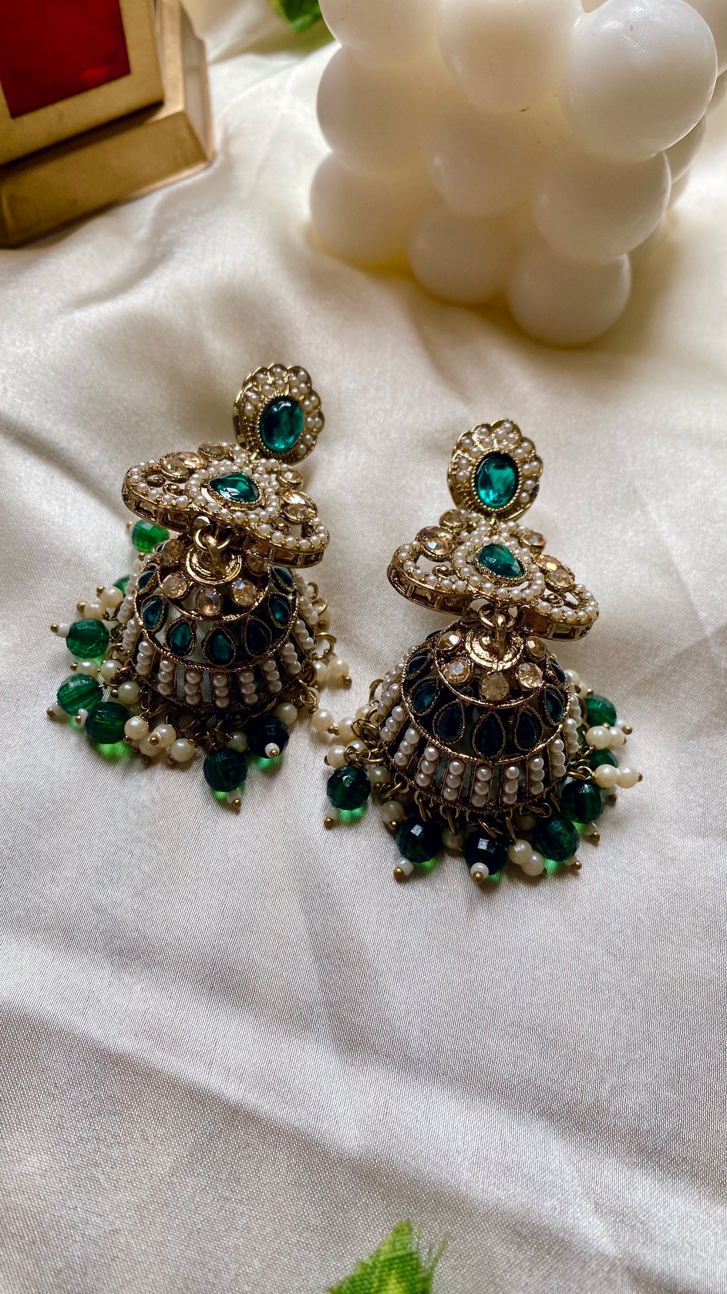 Ruhani Green Jhumka