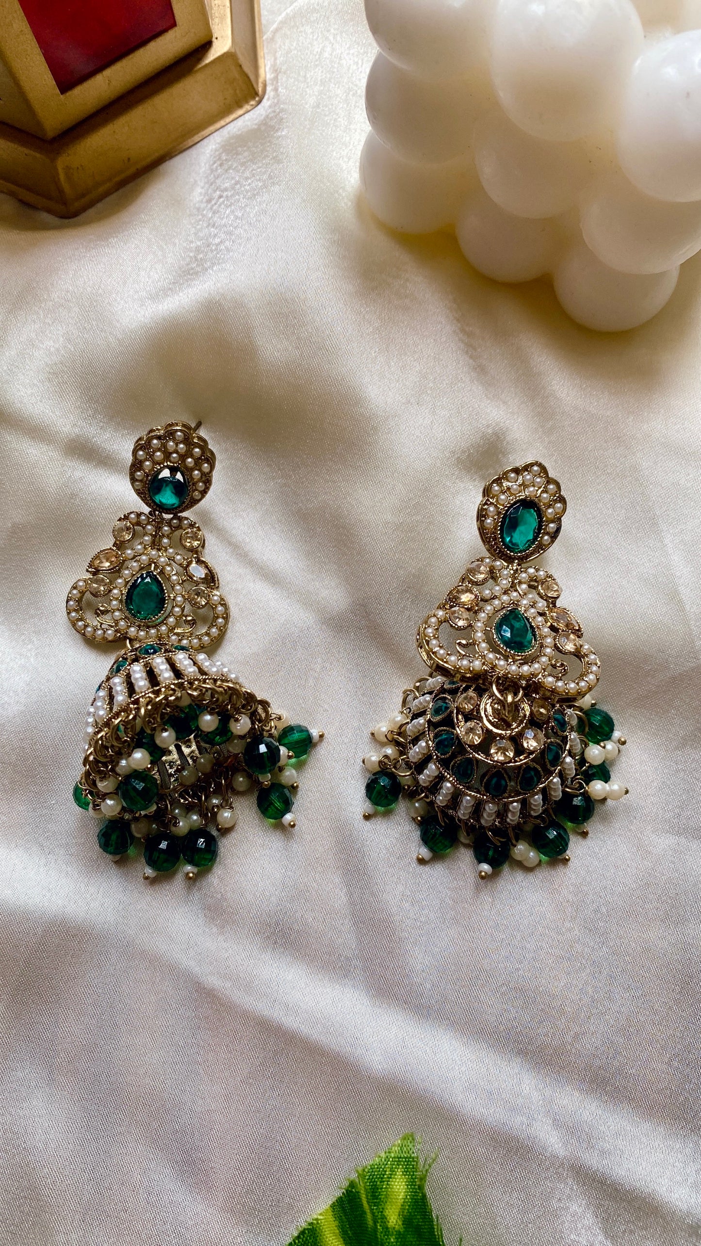 Ruhani Green Jhumka