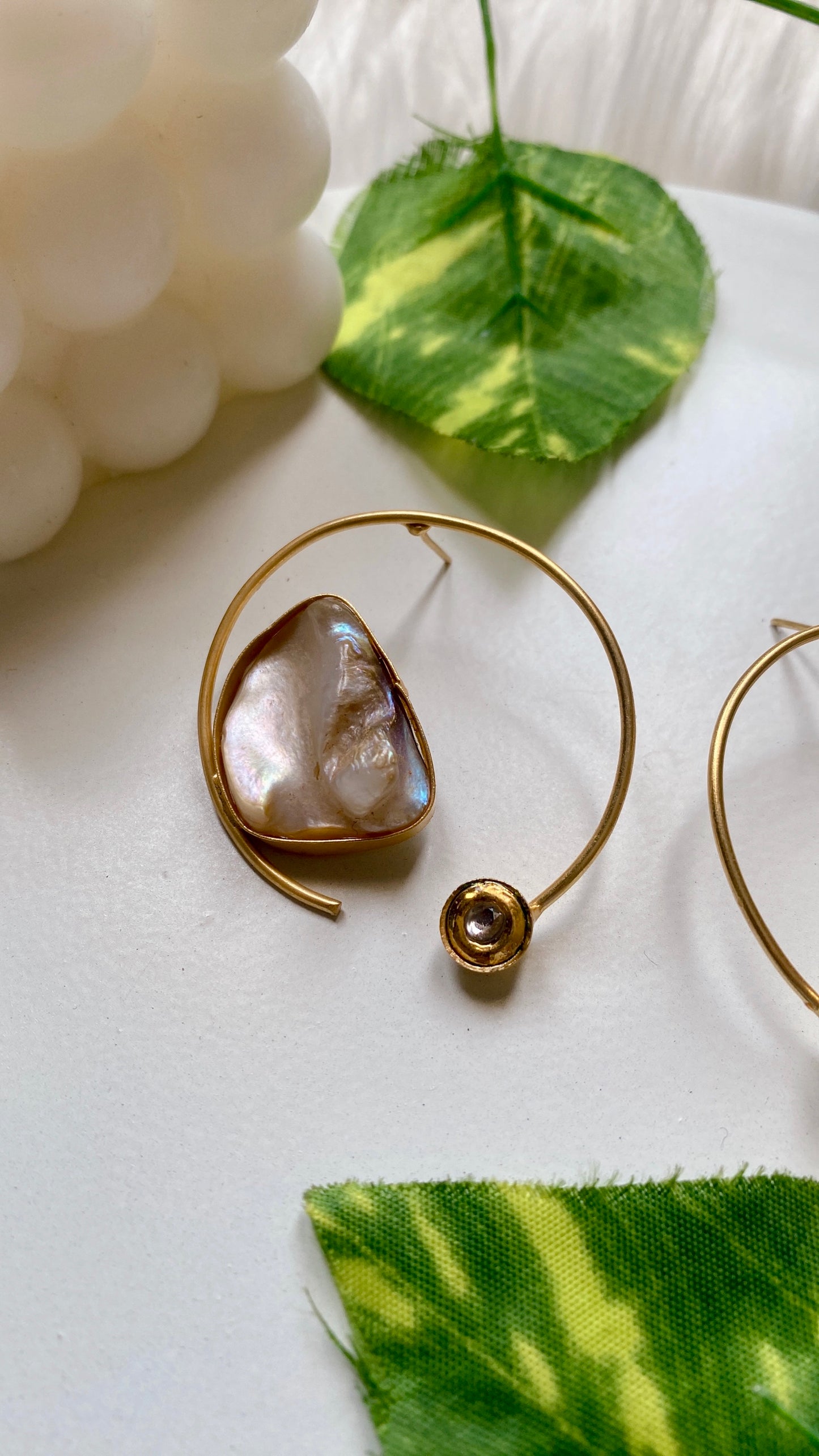 Half Moon MOP Earrings