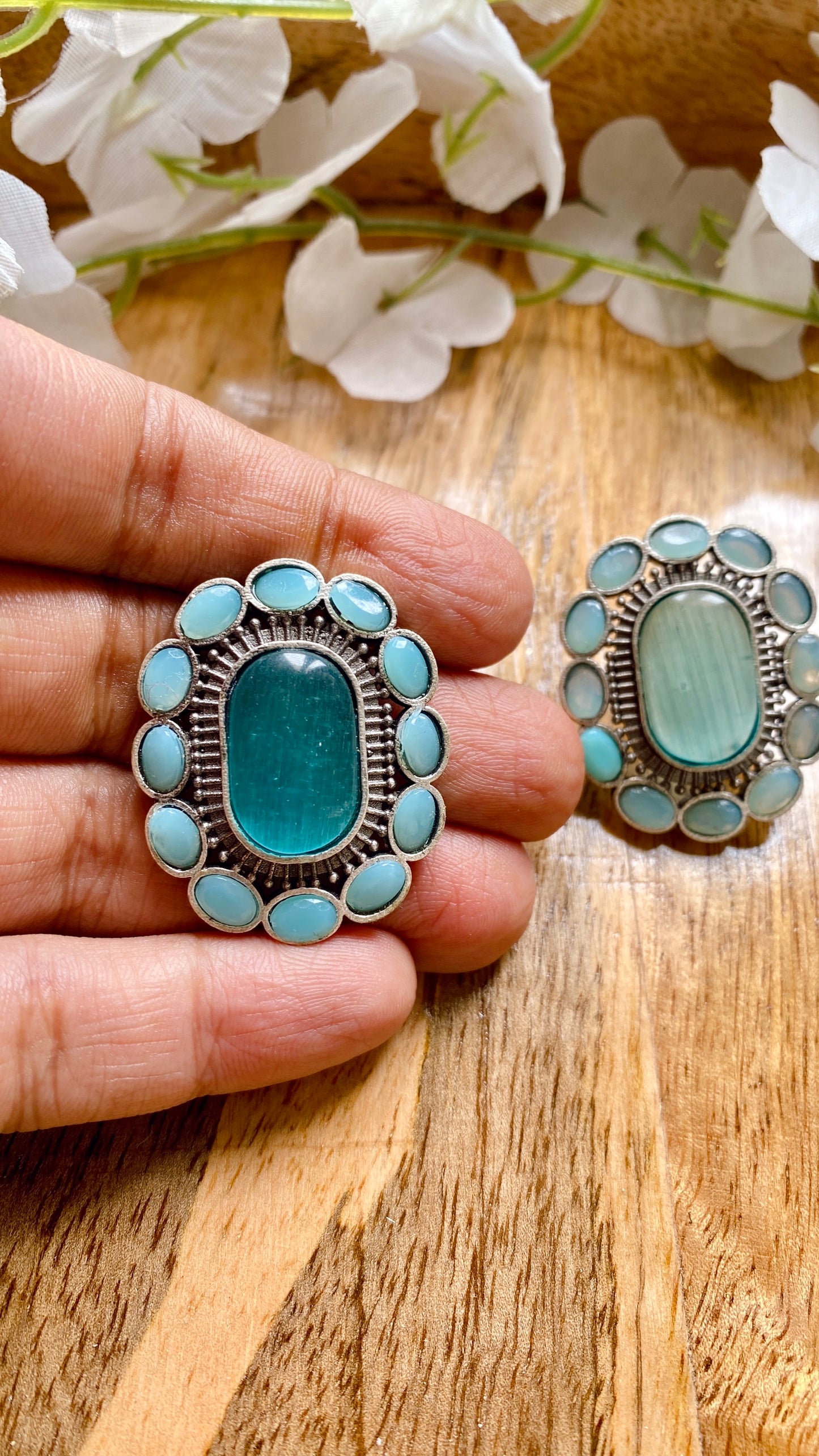 Juhi Studs - Sky Blue