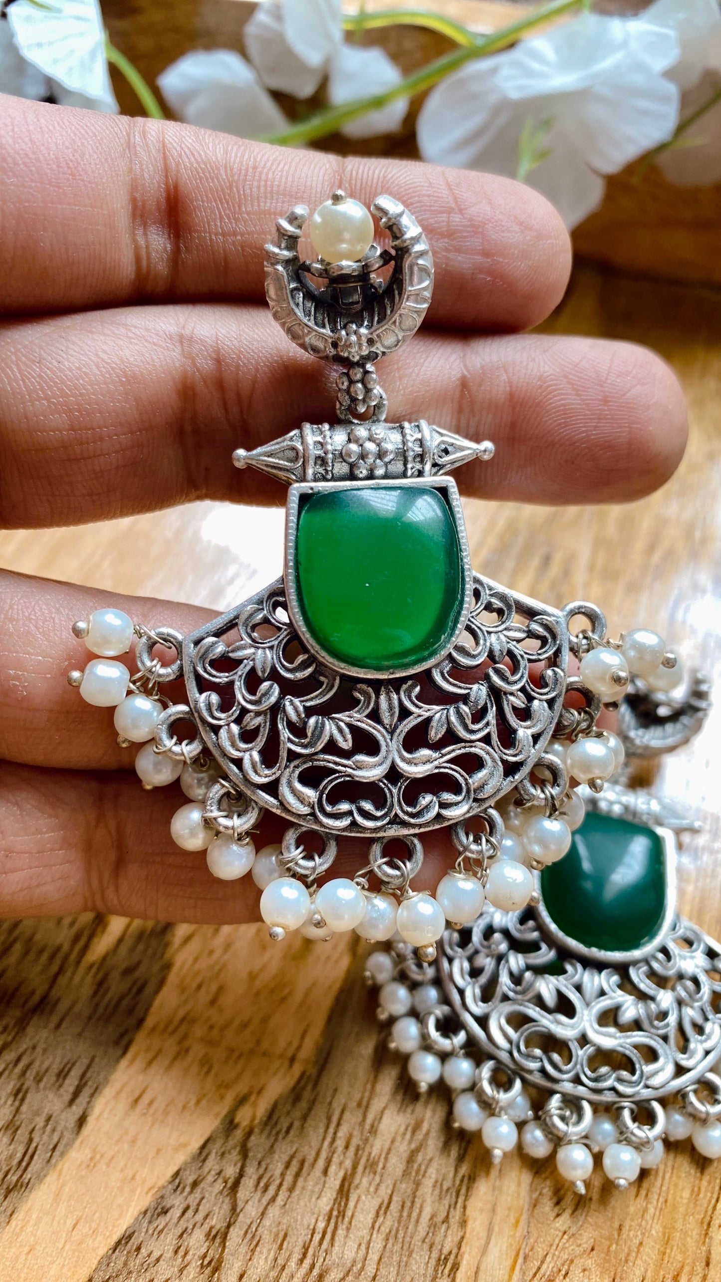 Ritika Earrings - Green