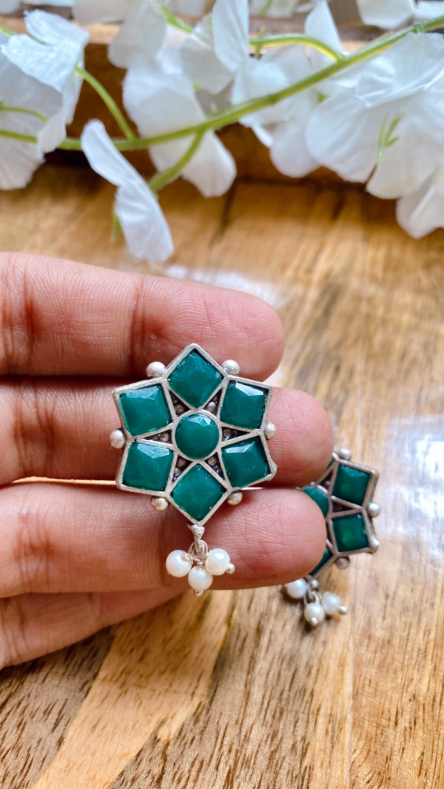 Sheetal Studs - Green