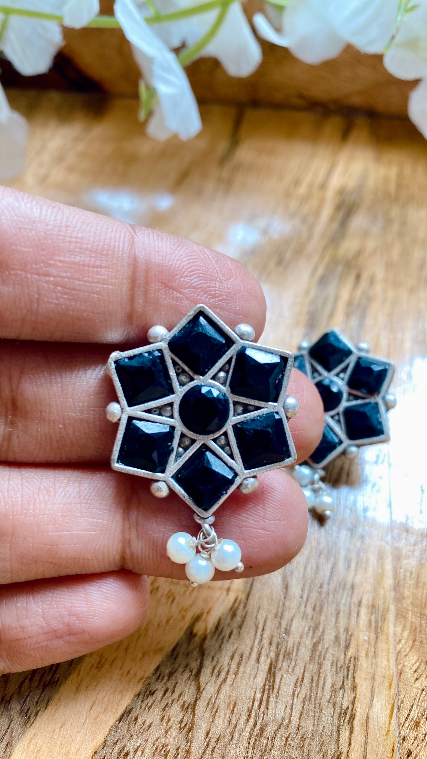 Sheetal Studs - Black
