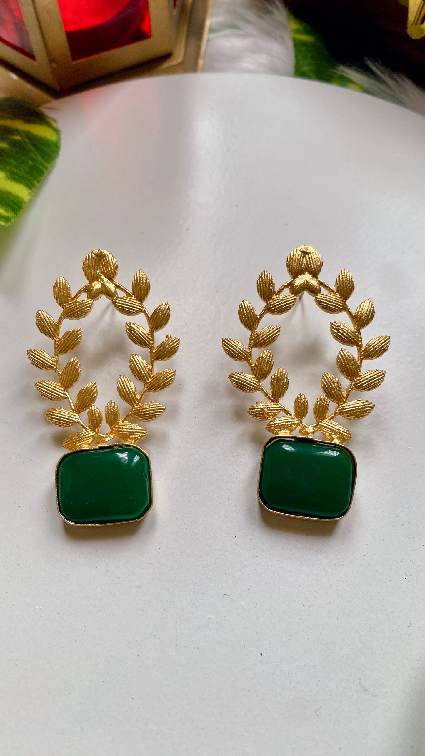 Aurora Earrings - Green
