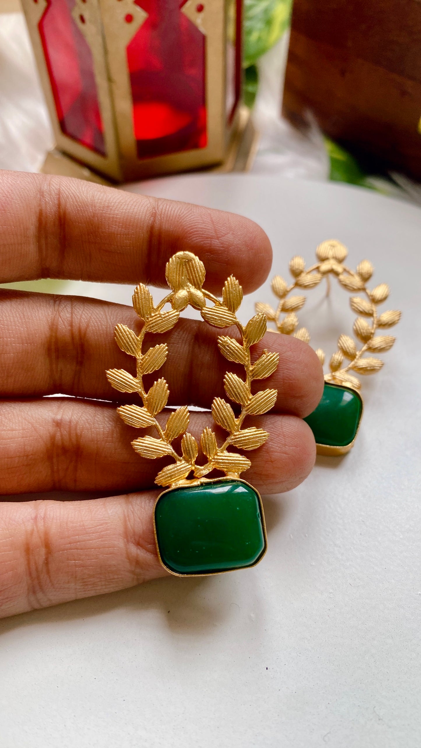 Aurora Earrings - Green