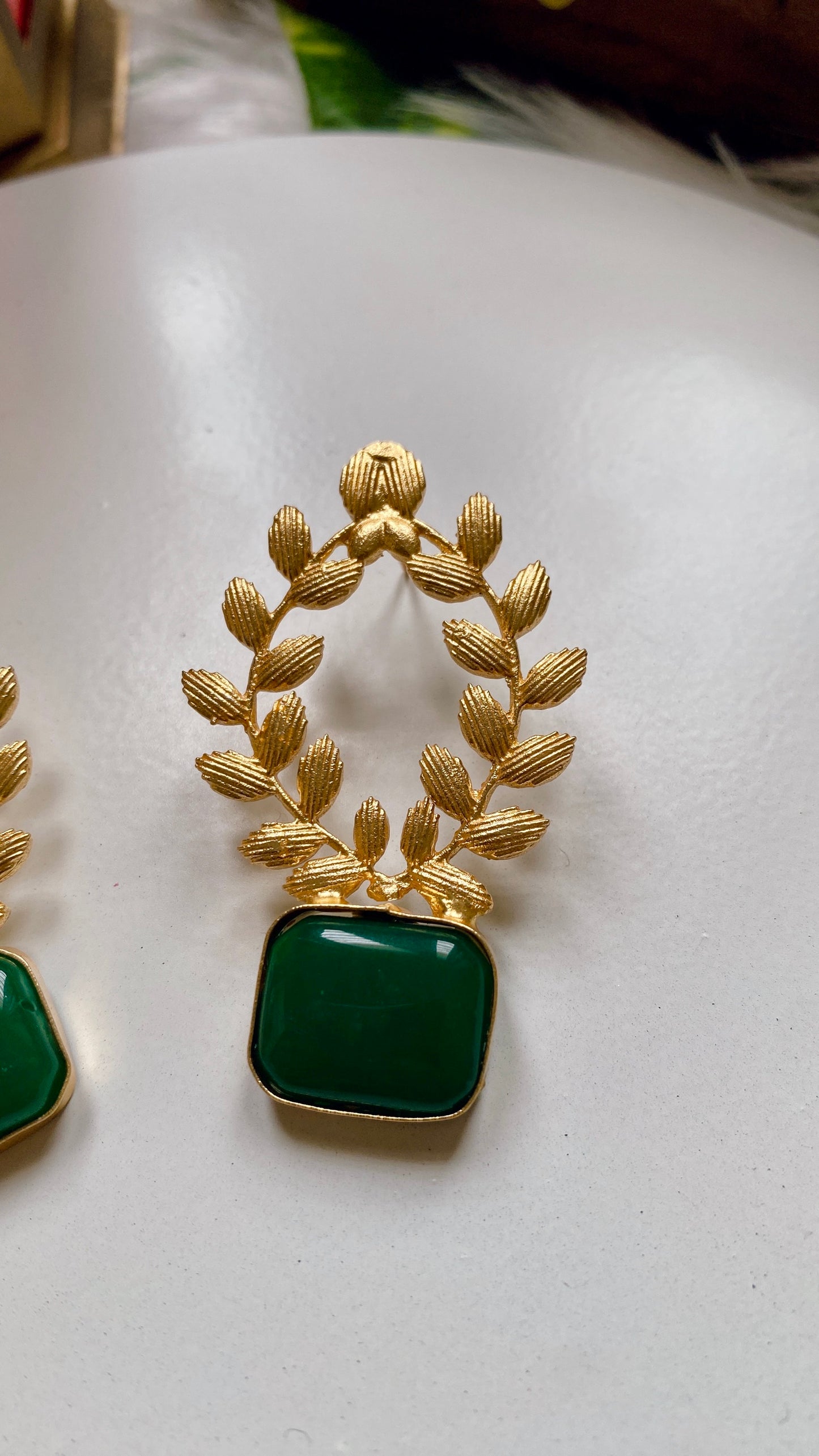 Aurora Earrings - Green