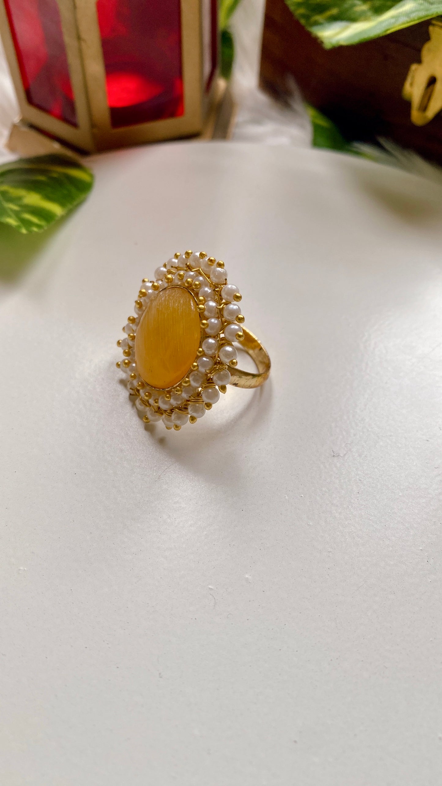 Juhi monalisa Rings - Yellow