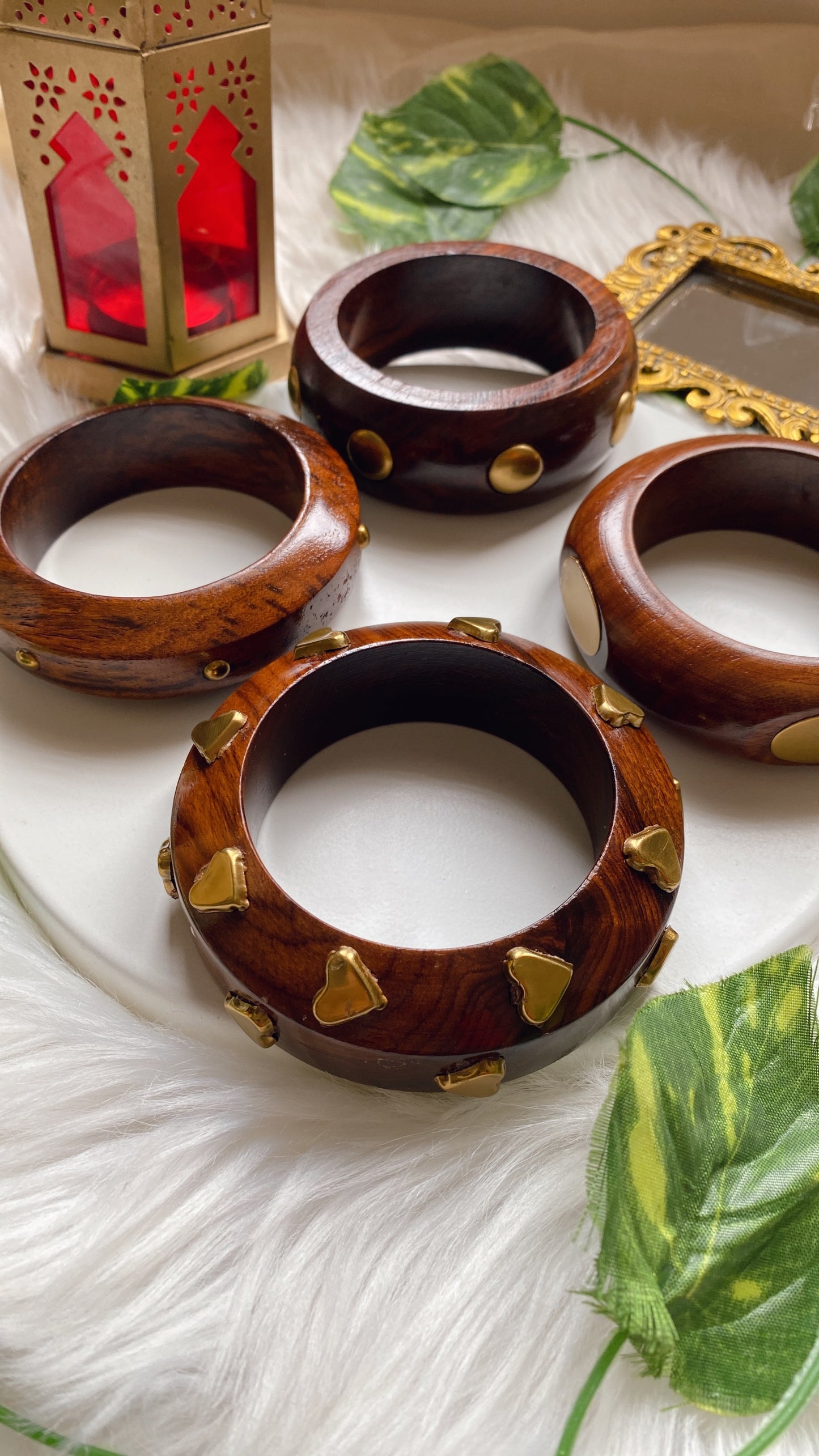 Ramya Wooden Bangles Stack