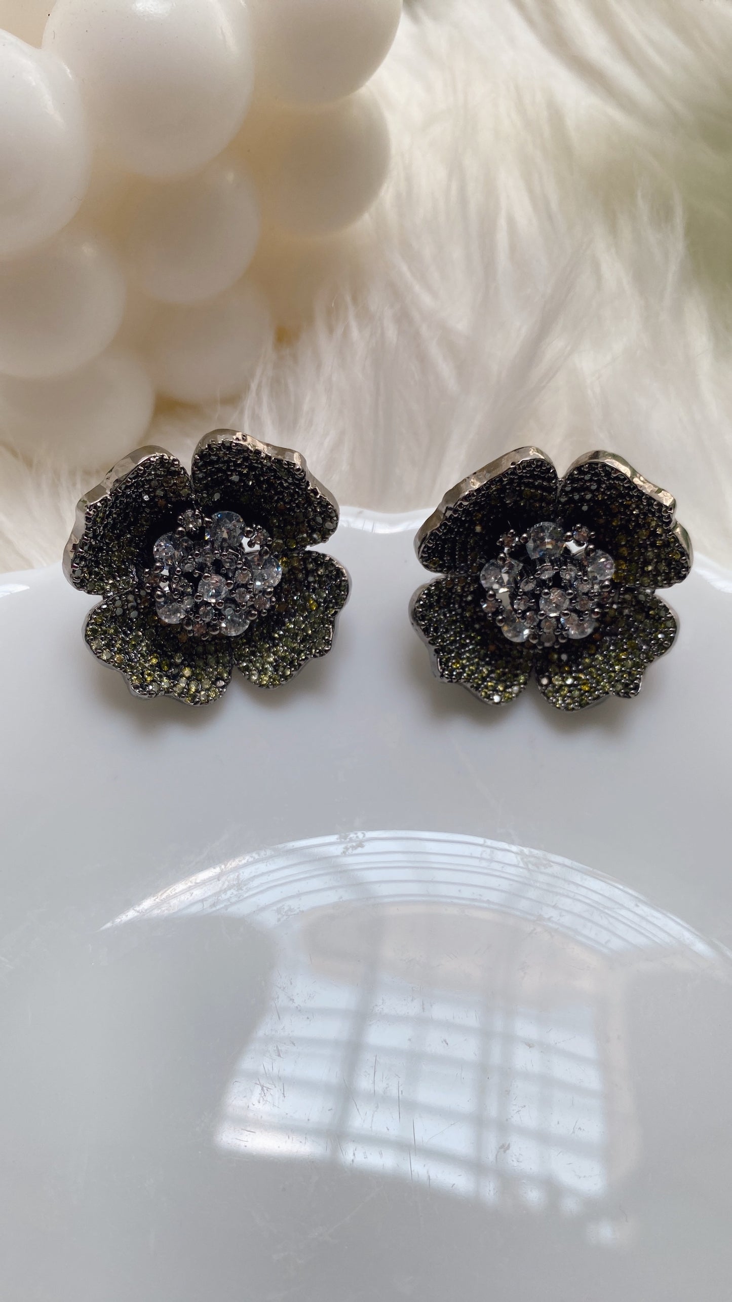 Flower Symphony Zirconia Earrings