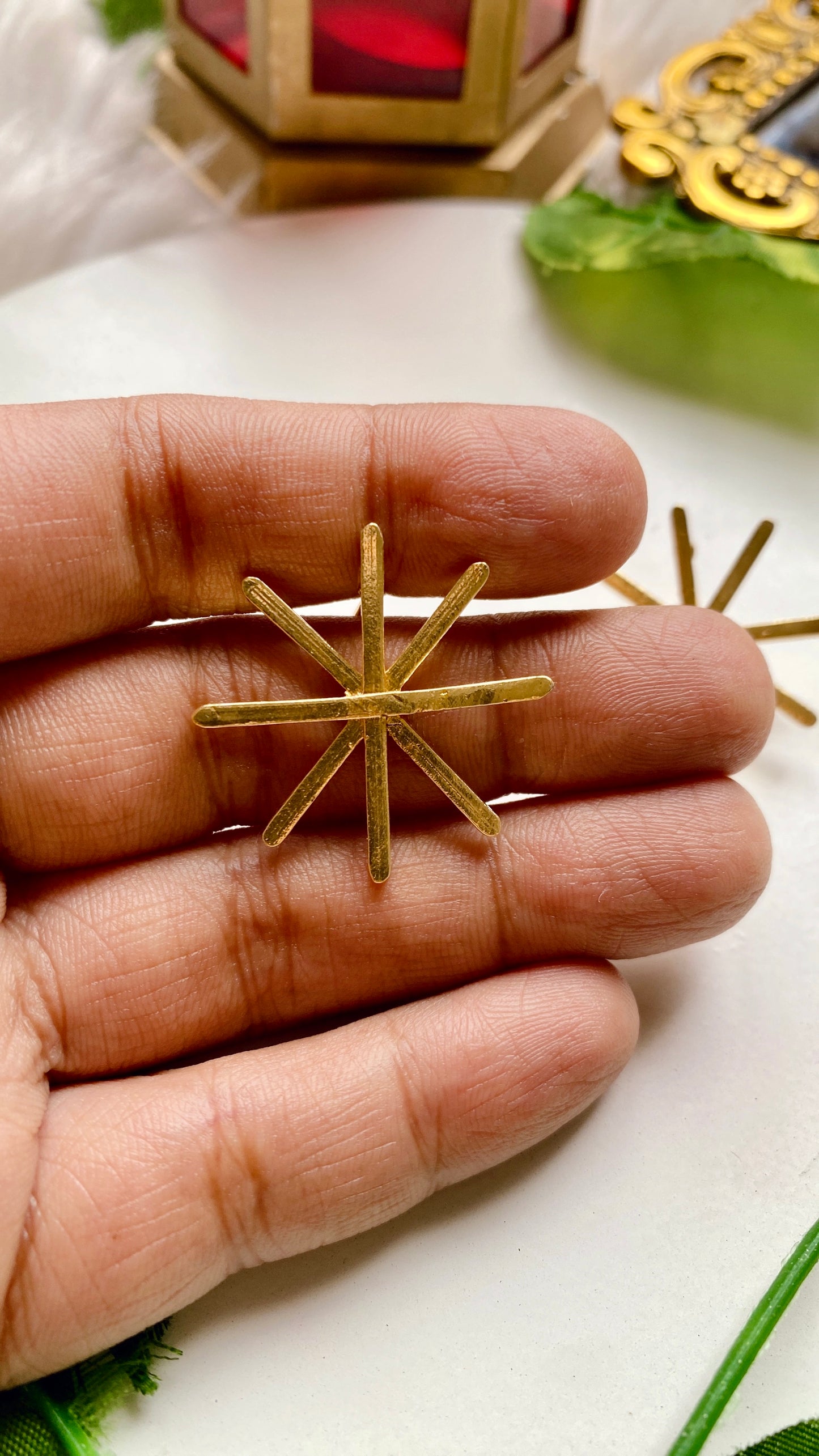 Gold Grid Earrings