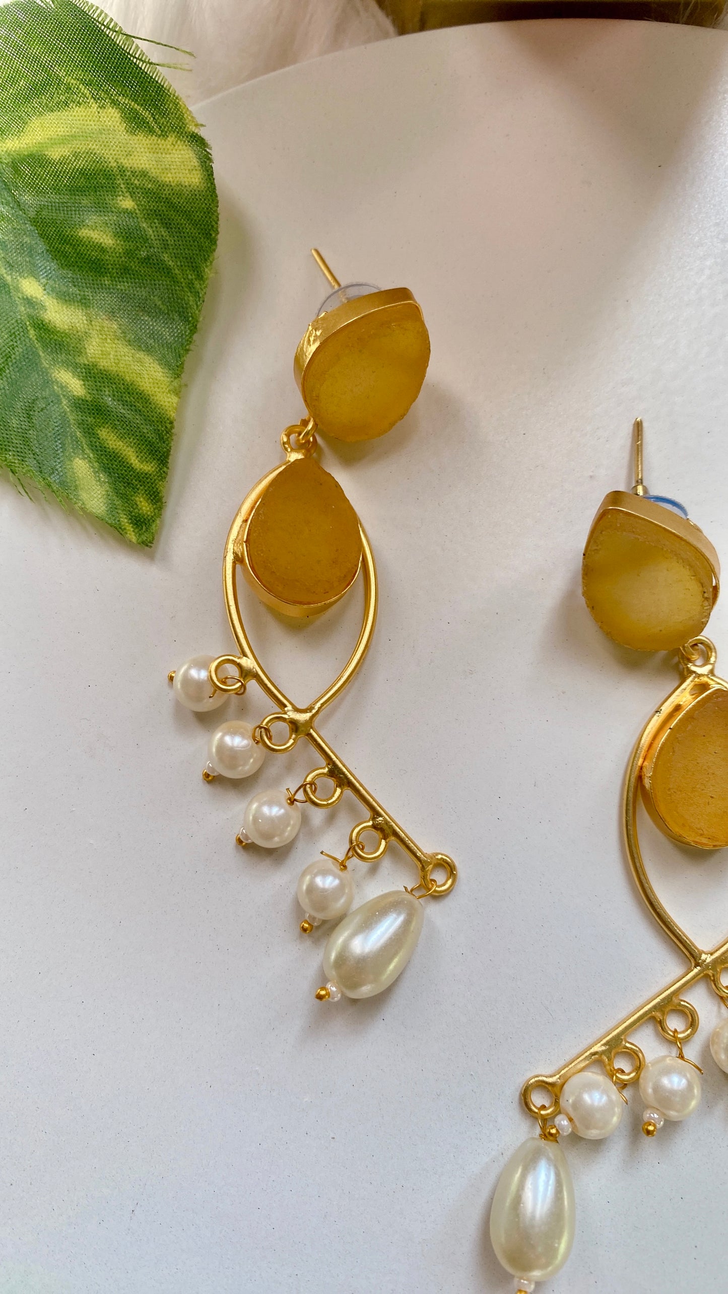 Amaya Earrings - Yellow