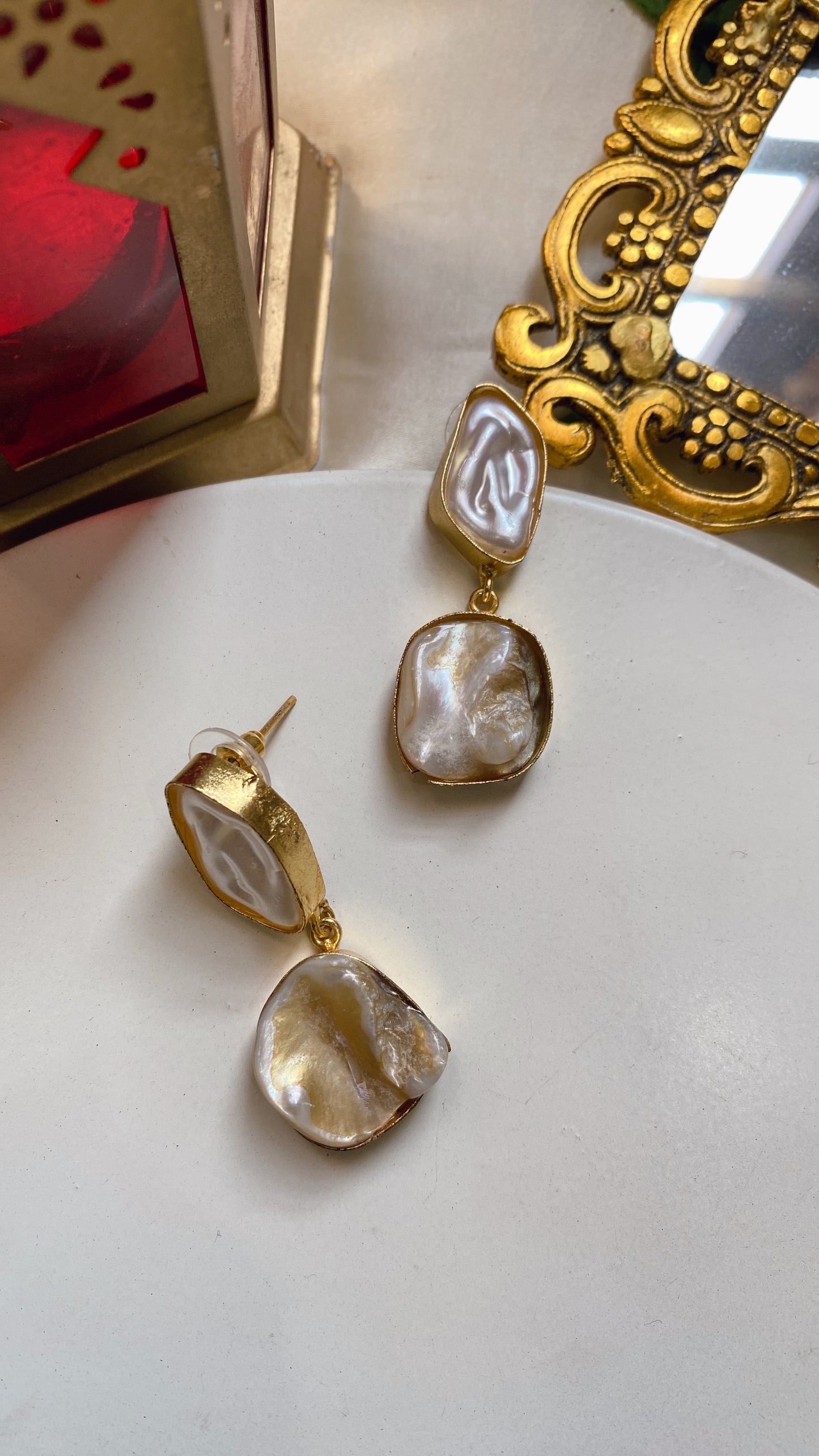 Mrinal Mother of Pearl Earrings