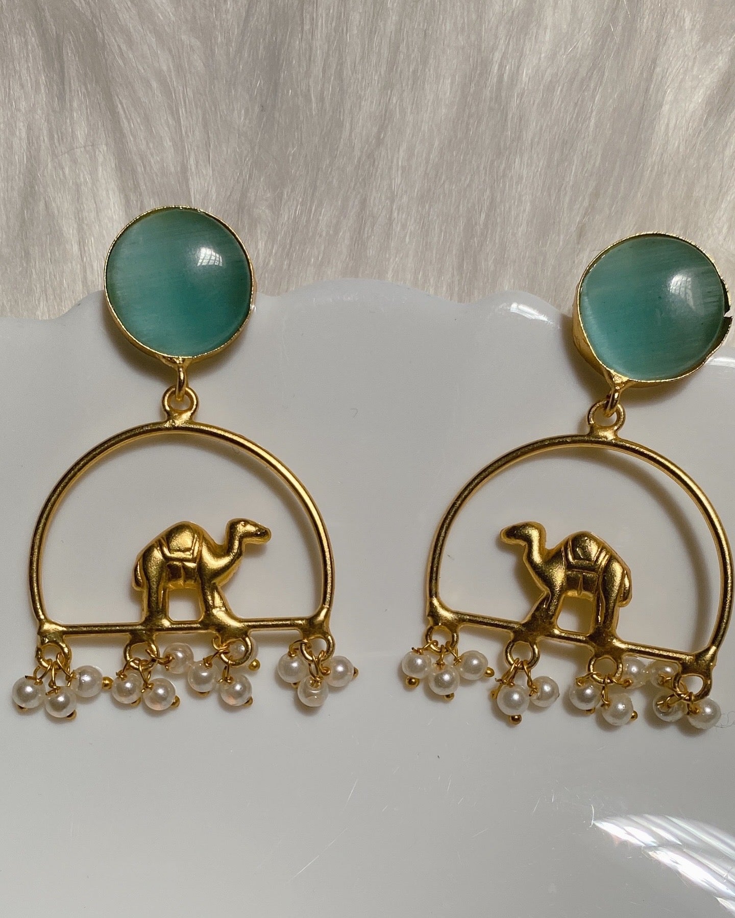 Dune Charm Earrings - Sky Blue
