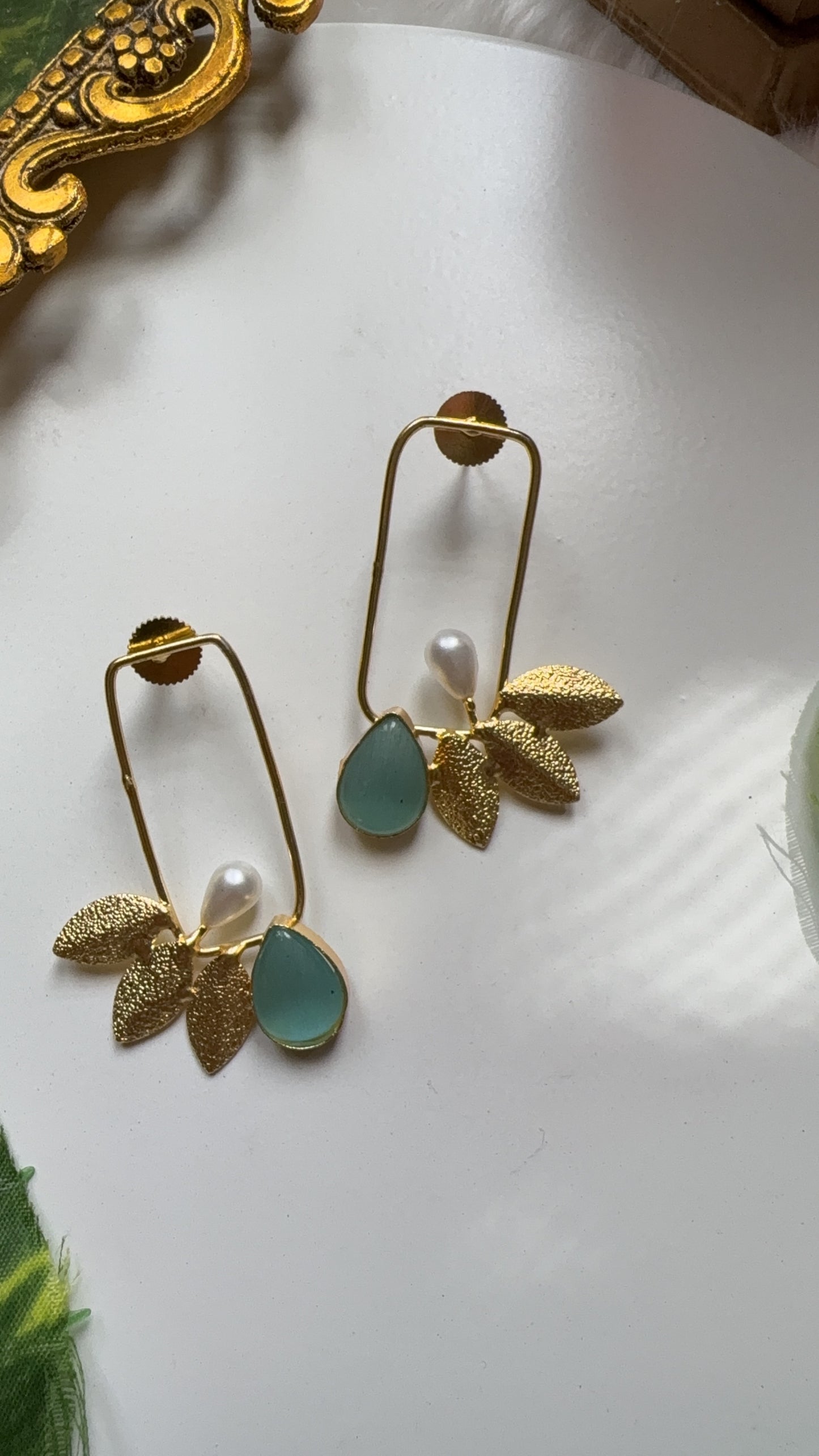 Misha Wings Earrings - Sky Blue