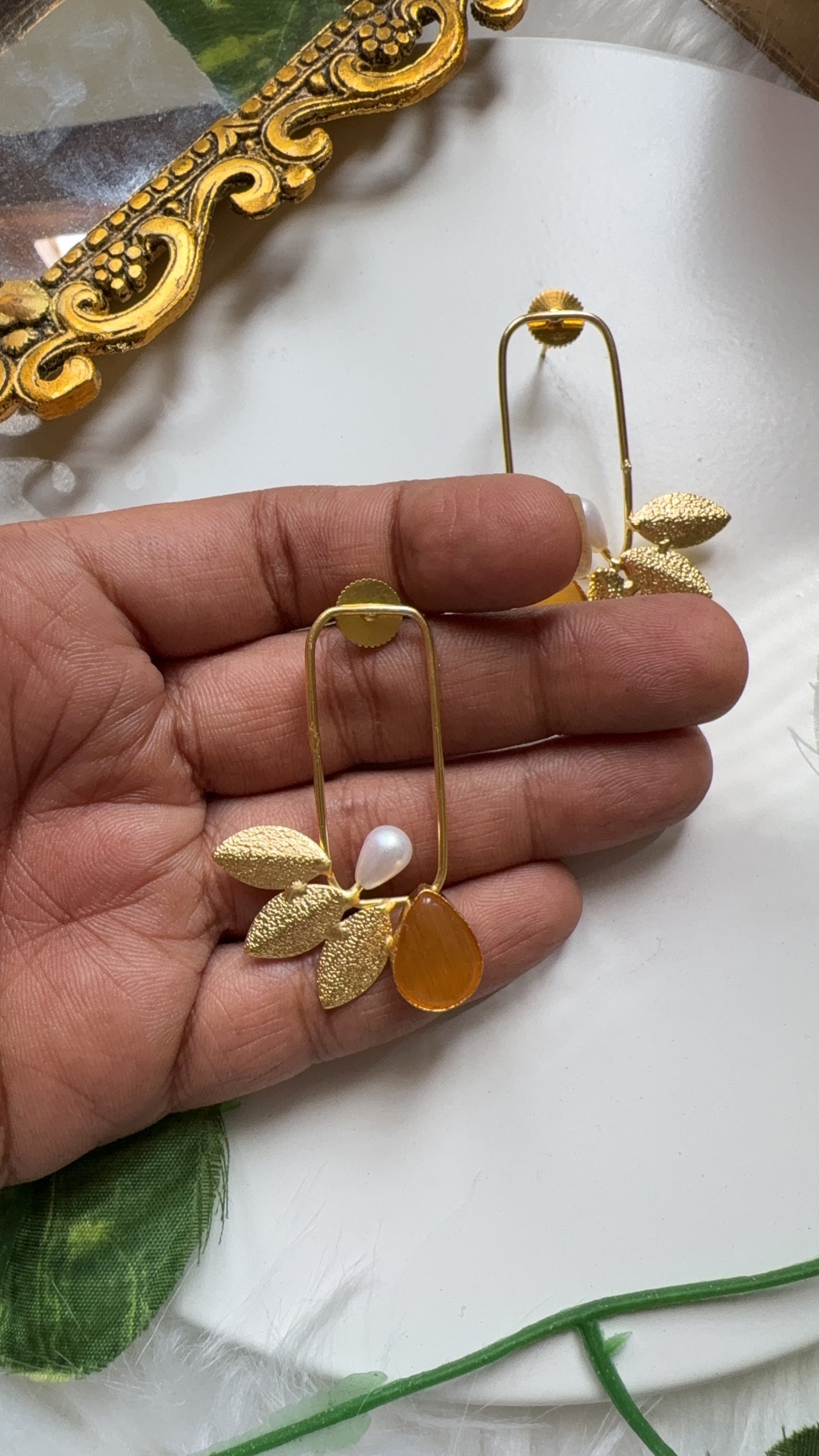 Misha Wings Earrings - Yellow