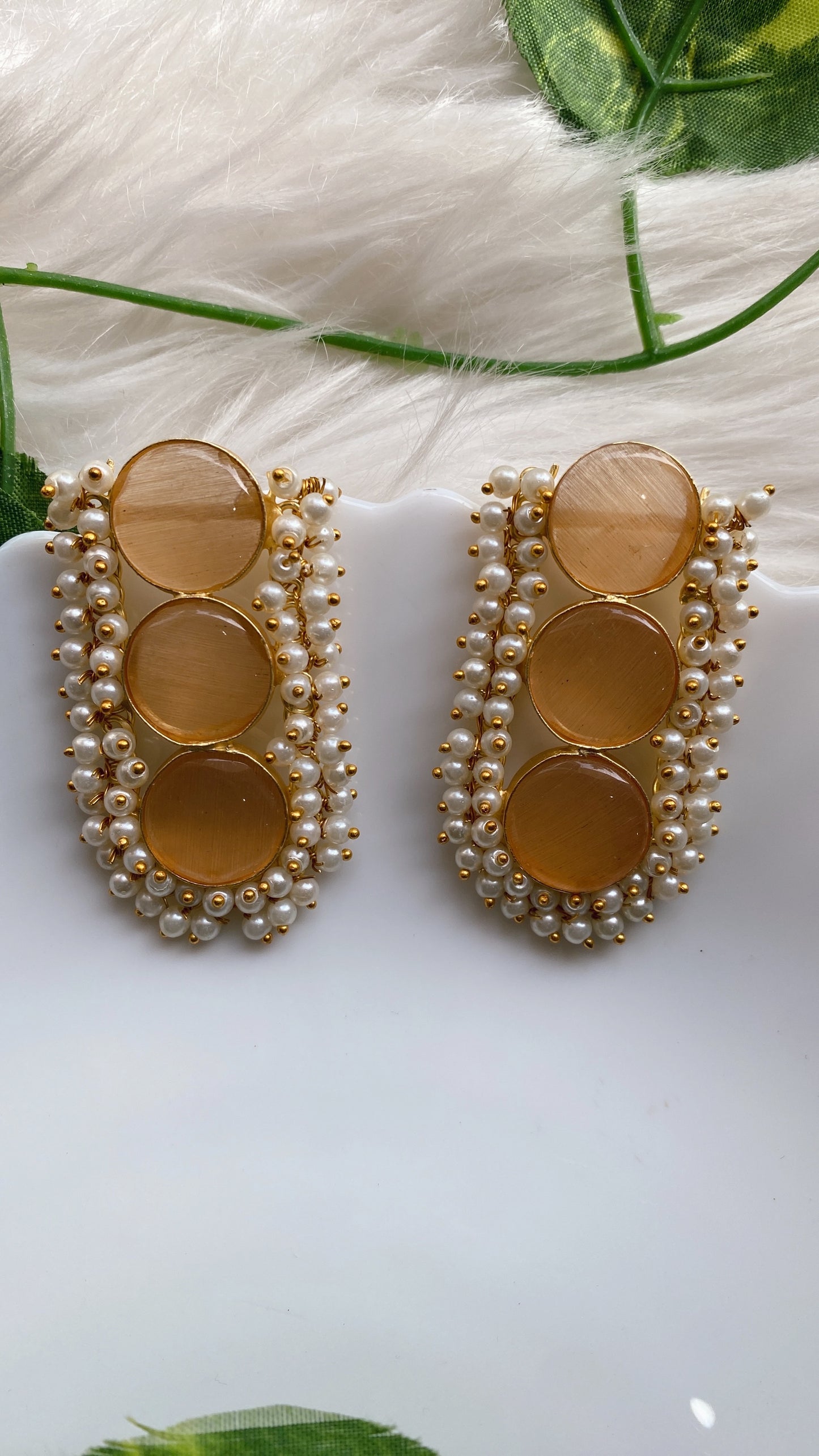 Mayra Monalisa Stone Beaded Earrings