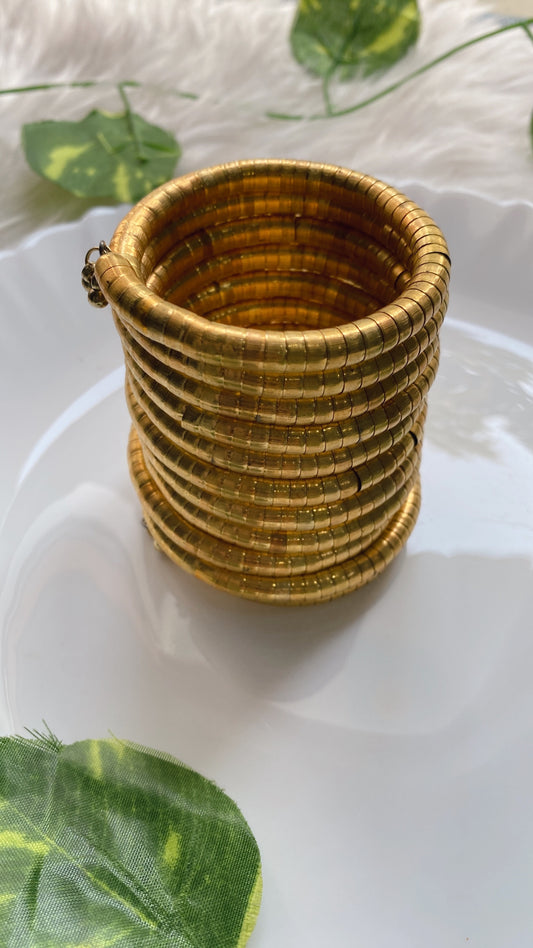 The Spiral Golden Bangle