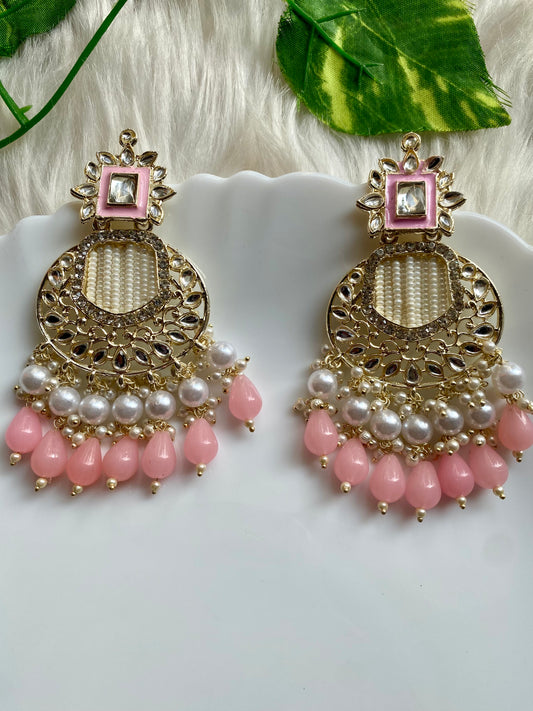 Palak Pink Earrings