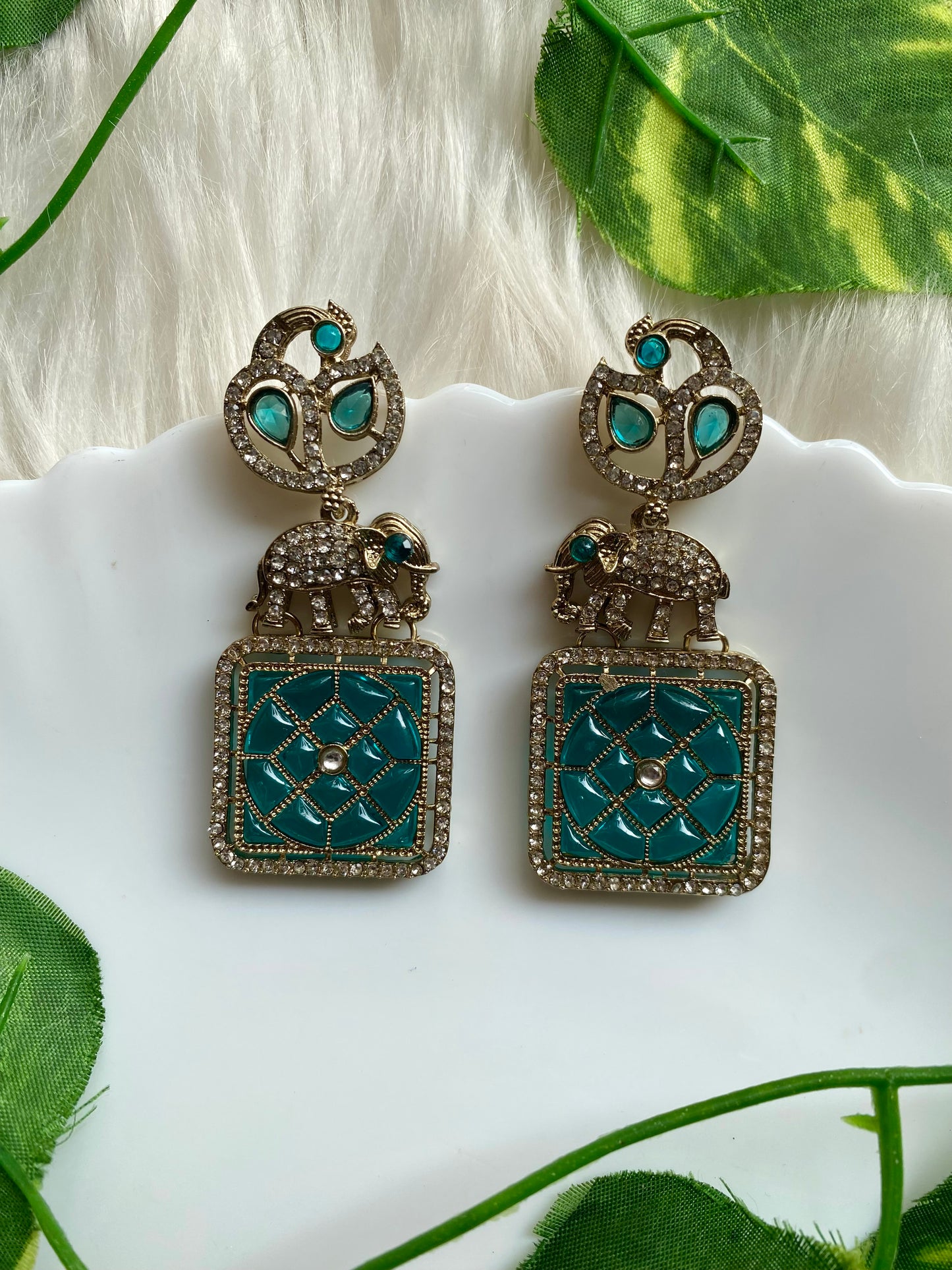 Sukanya Green Earrings