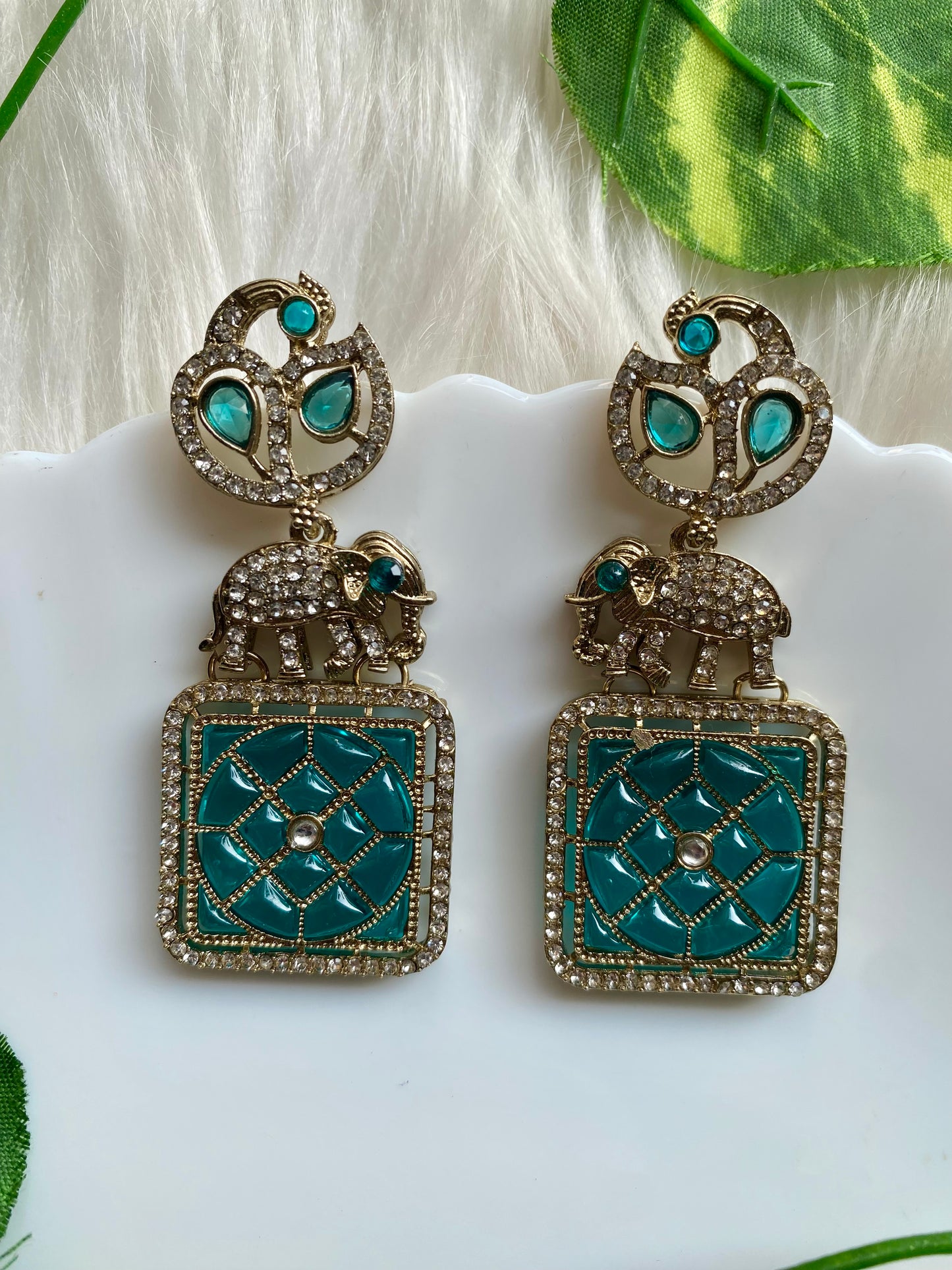 Sukanya Green Earrings