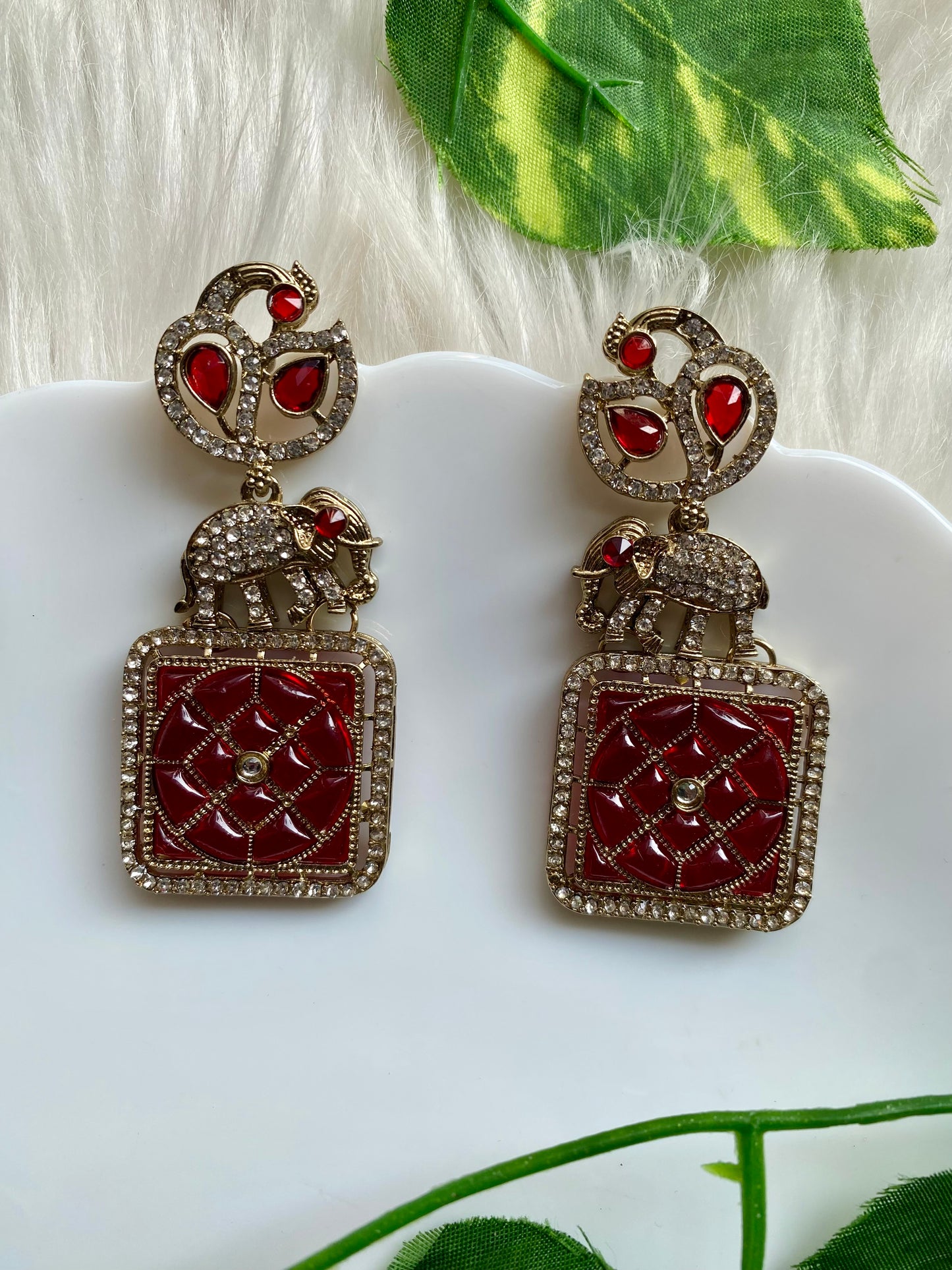 Sukanya Red Earrings