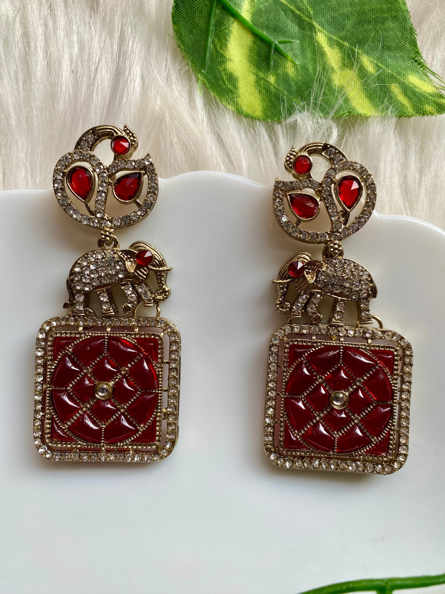 Sukanya Red Earrings