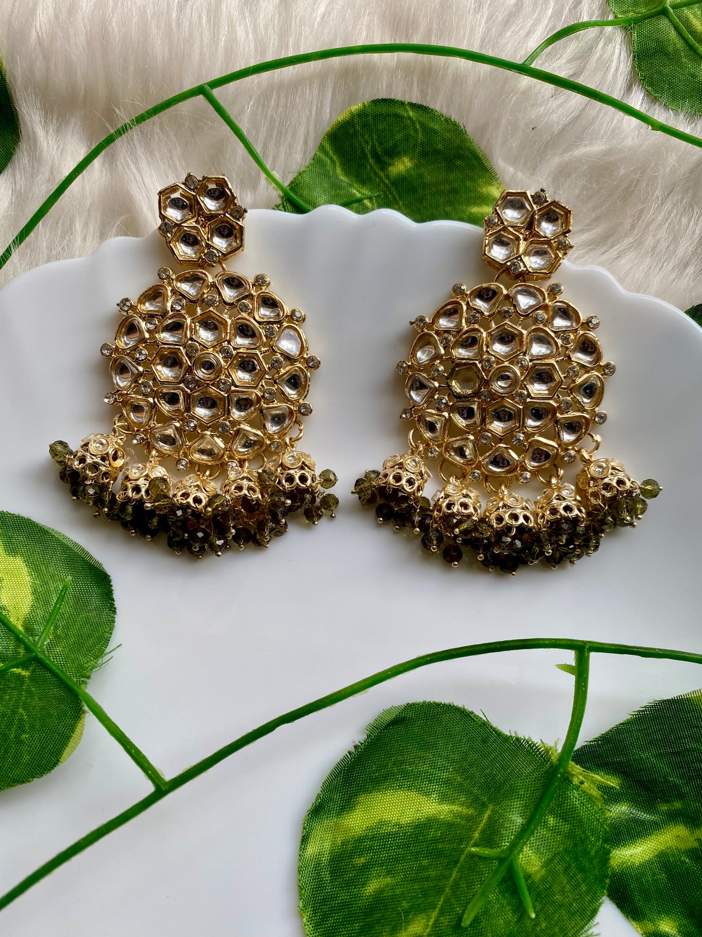 Megha Mehendi Green Earrings