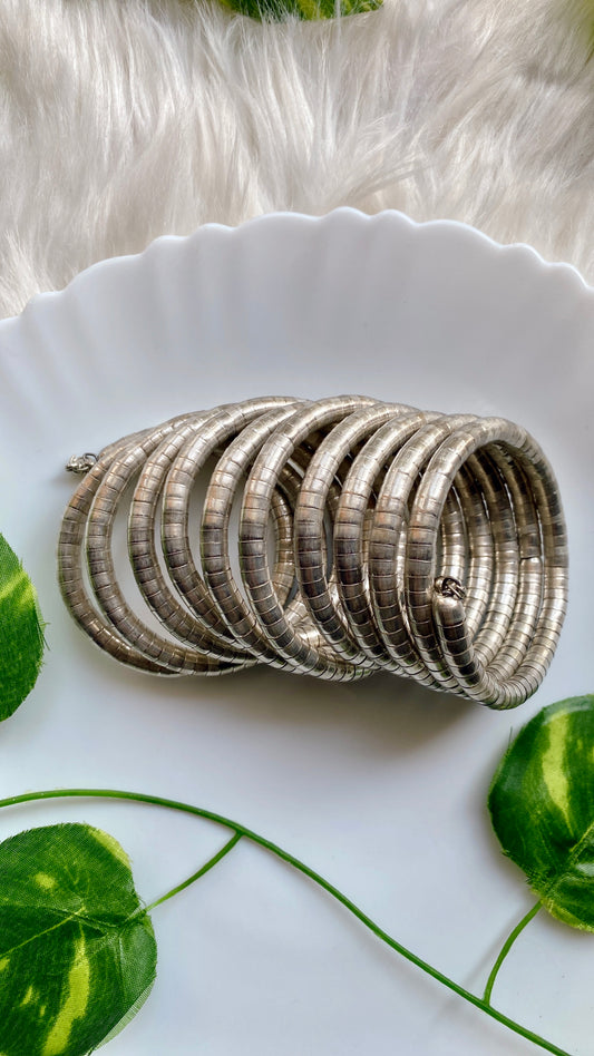 The Spiral Silver Bangle