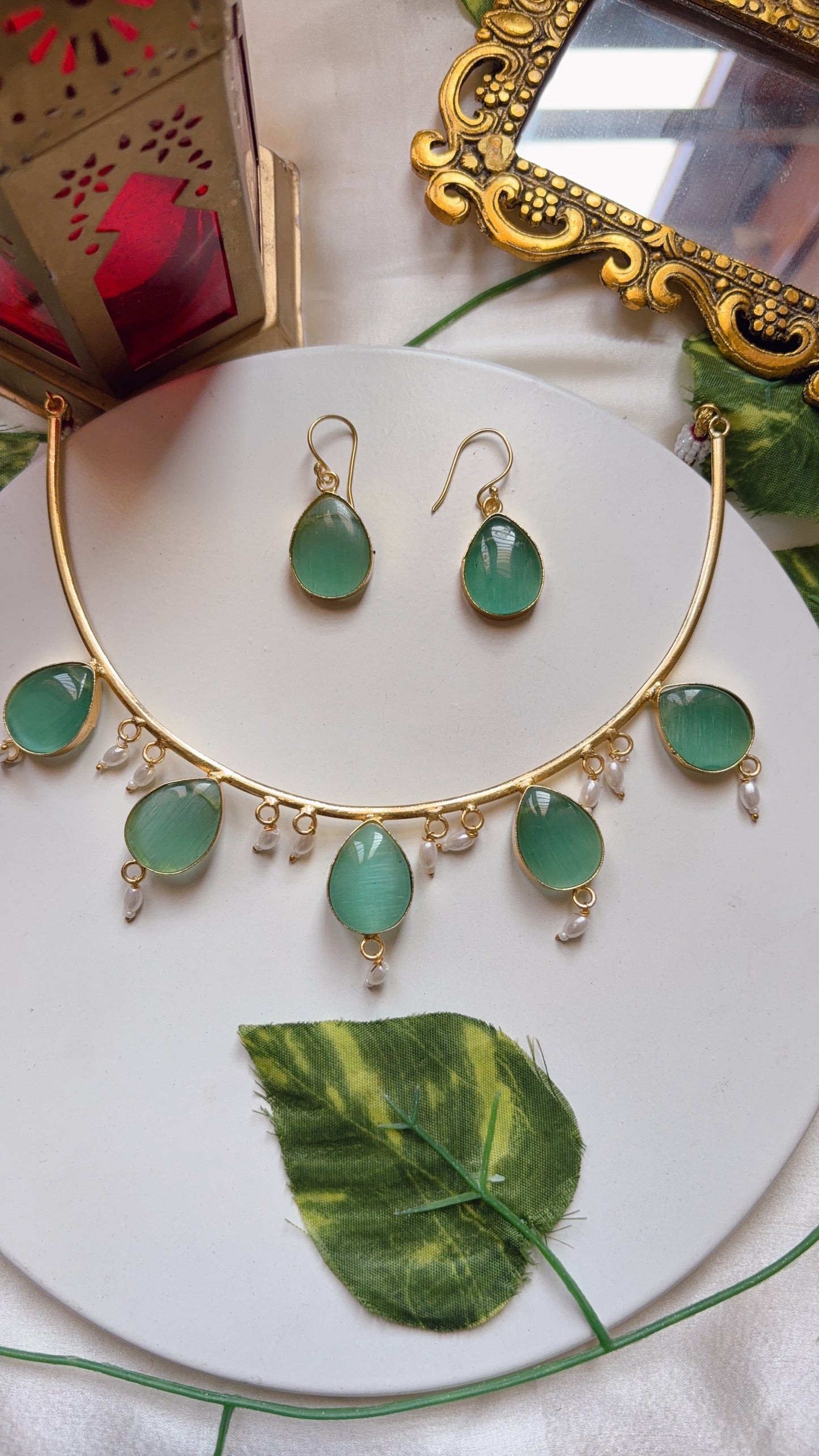 Akanksha Necklace - Mint Green