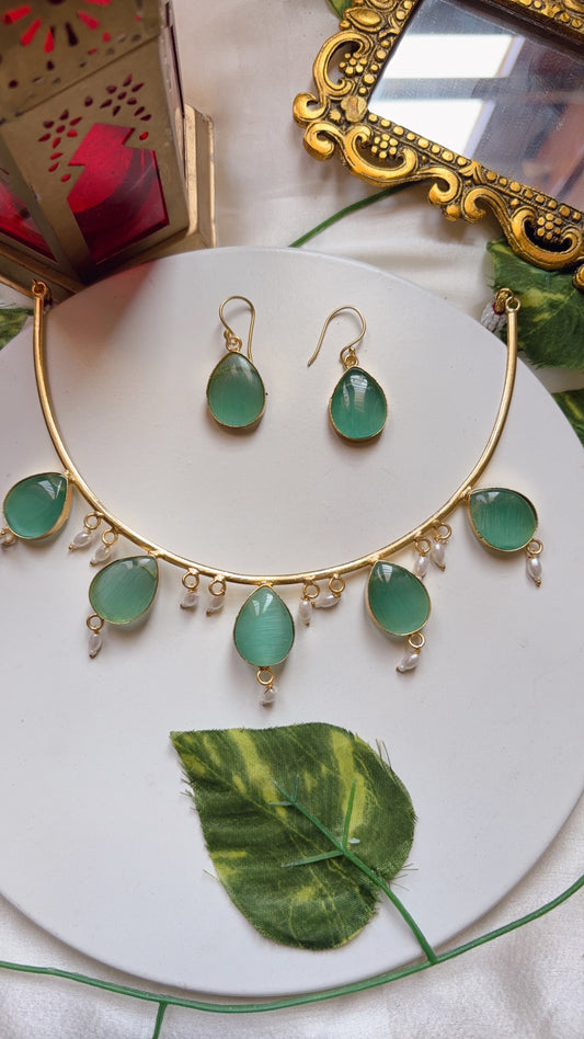 Akanksha Necklace - Mint Green