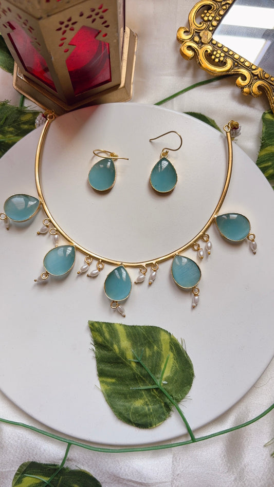 Akanksha Necklace - Sky Blue
