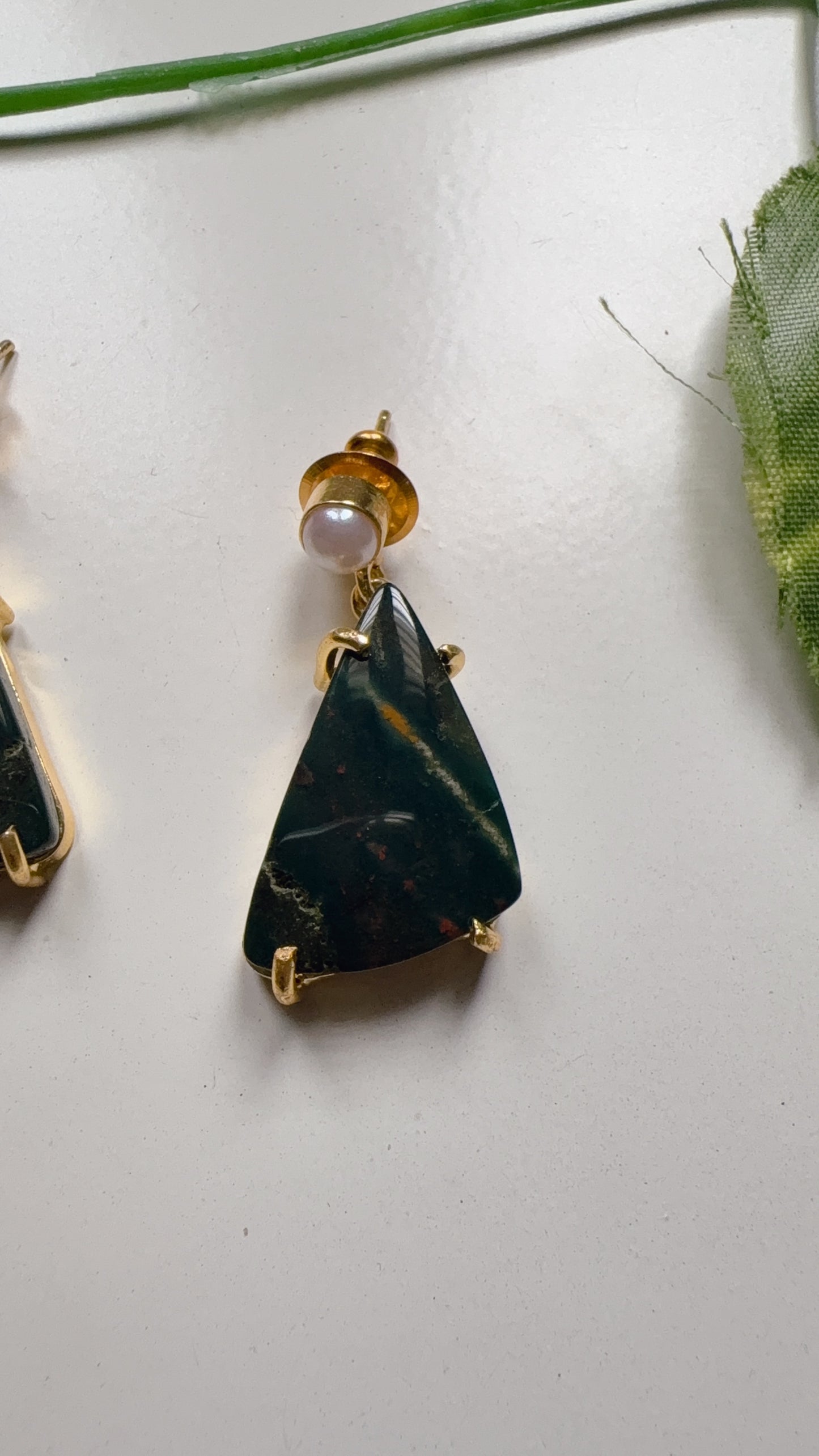 Alina Raw Cut Stone Earrings
