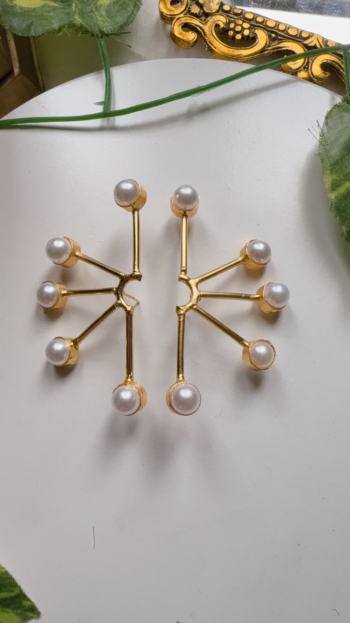 Pearl Lit Sun Earcuffs