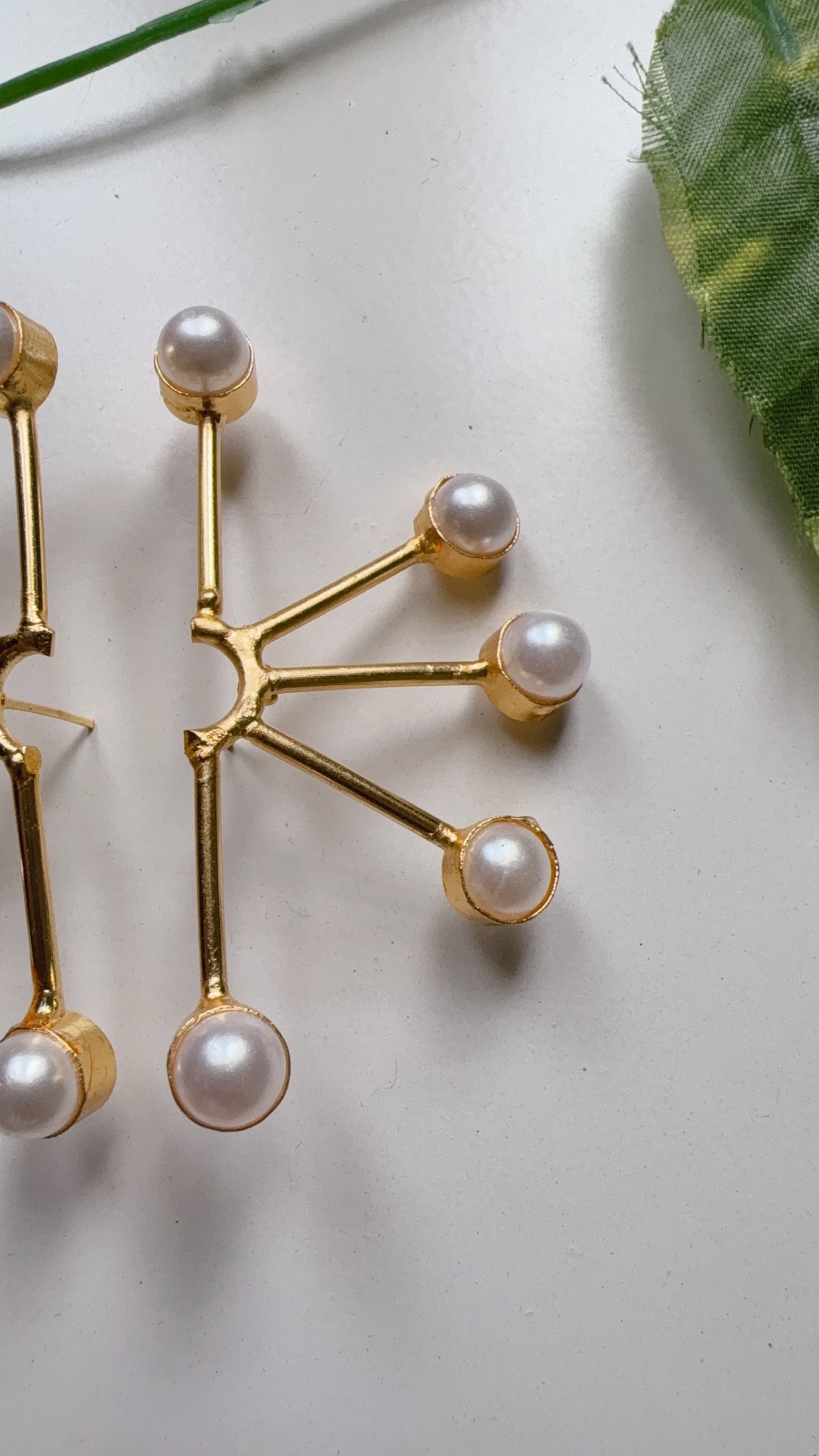 Pearl Lit Sun Earcuffs