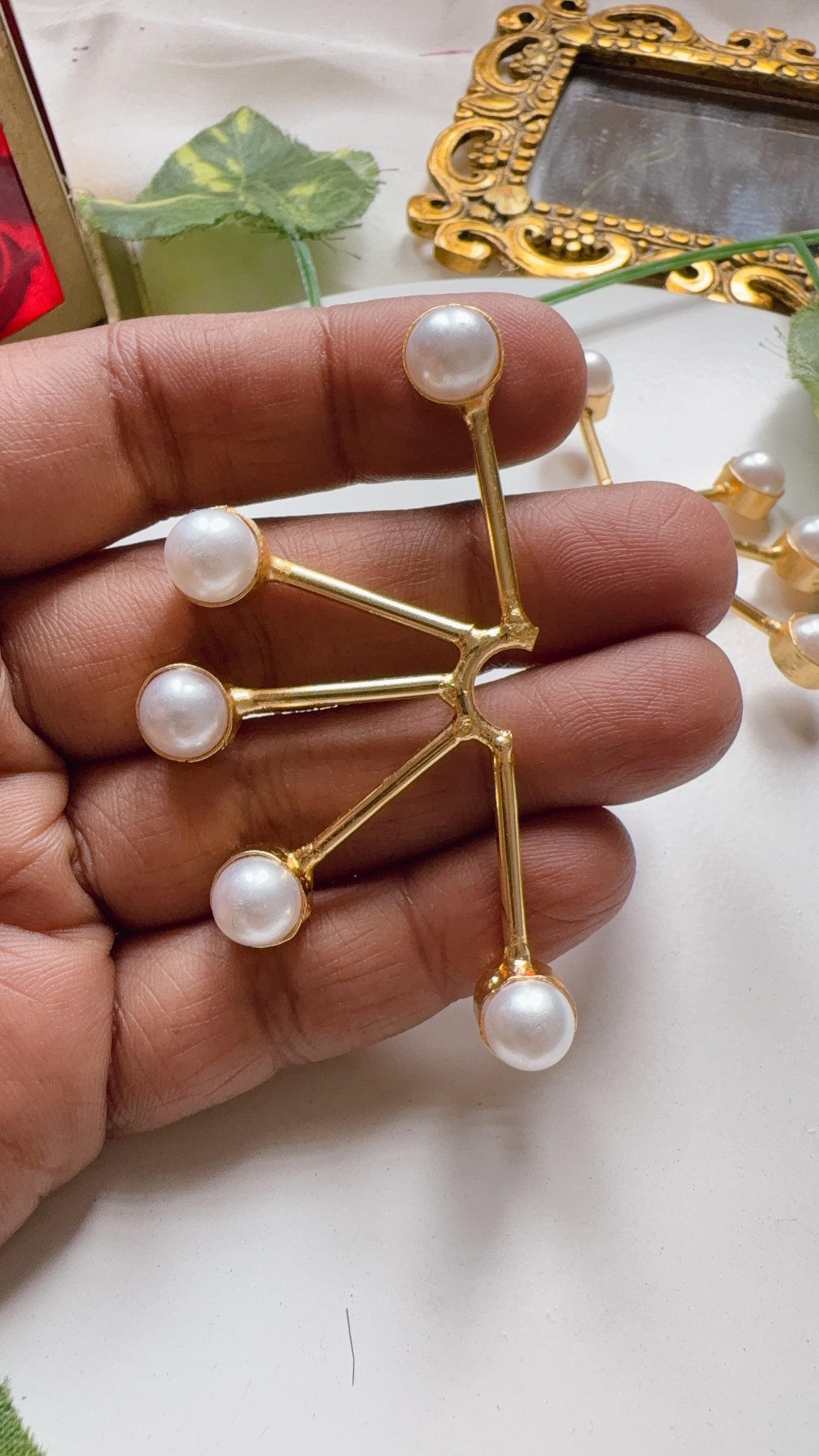 Pearl Lit Sun Earcuffs