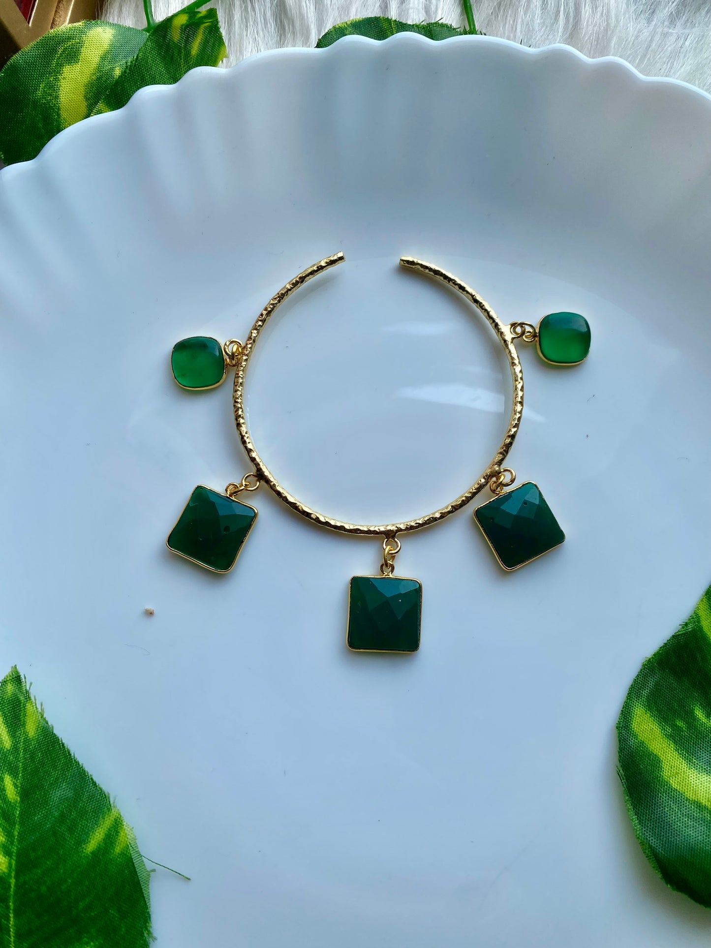Arya Green Charm Bracelet