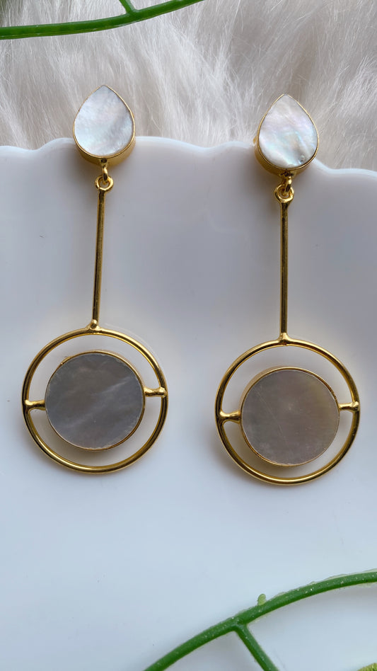The Moonlit White Stone Earrings