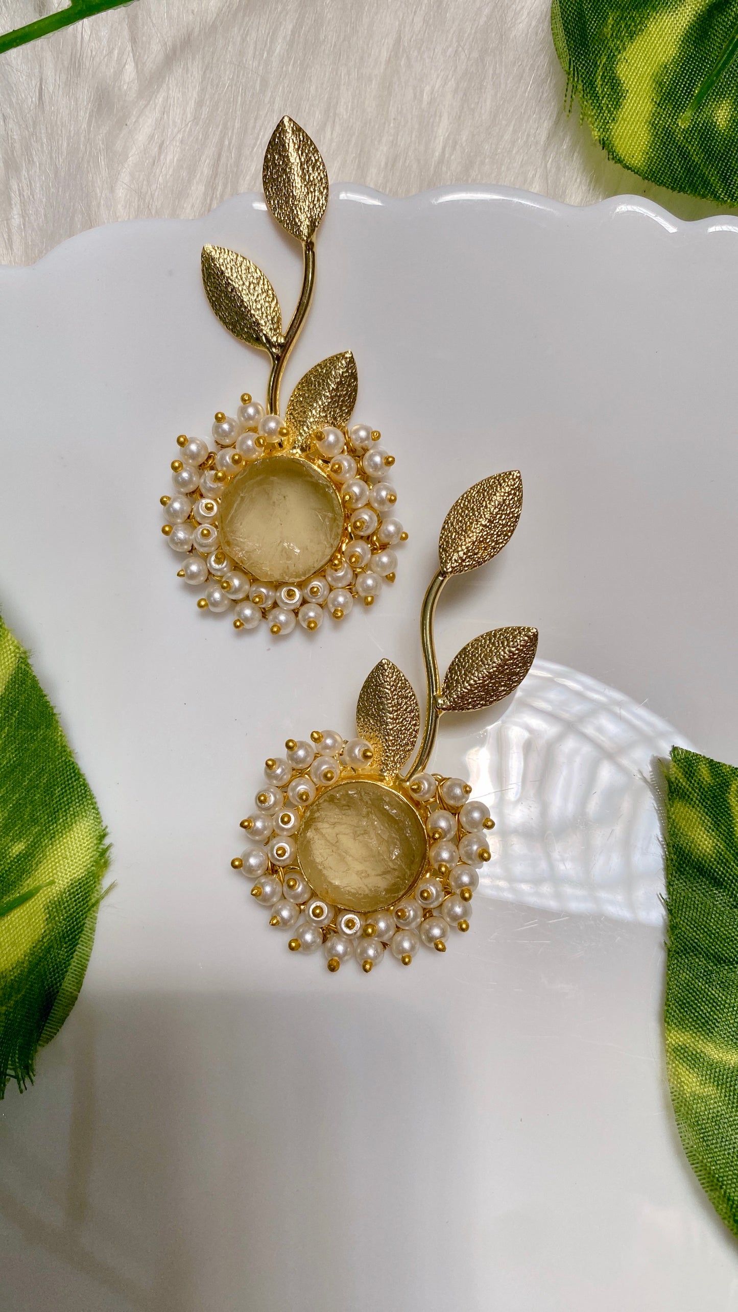 Alaya Beaded Petals Earrings