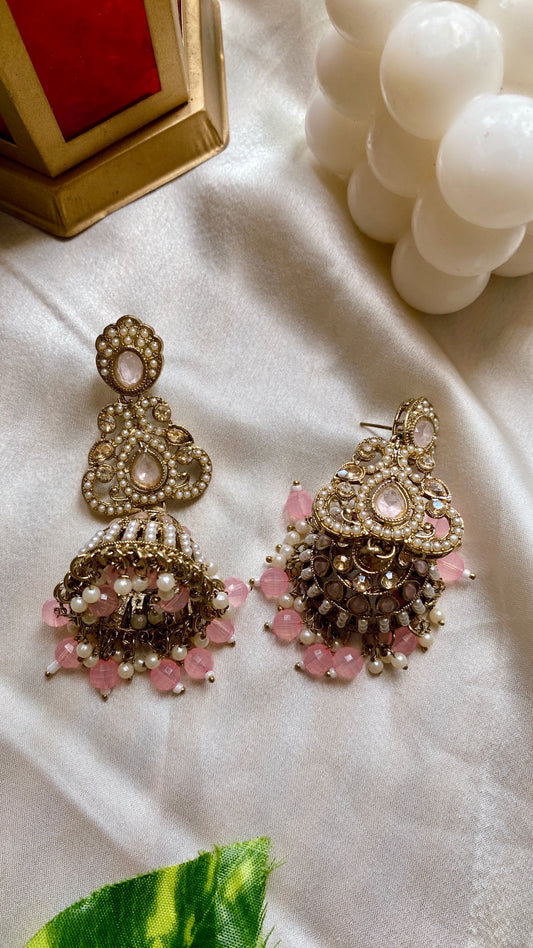 Ruhani Pink Jhumka