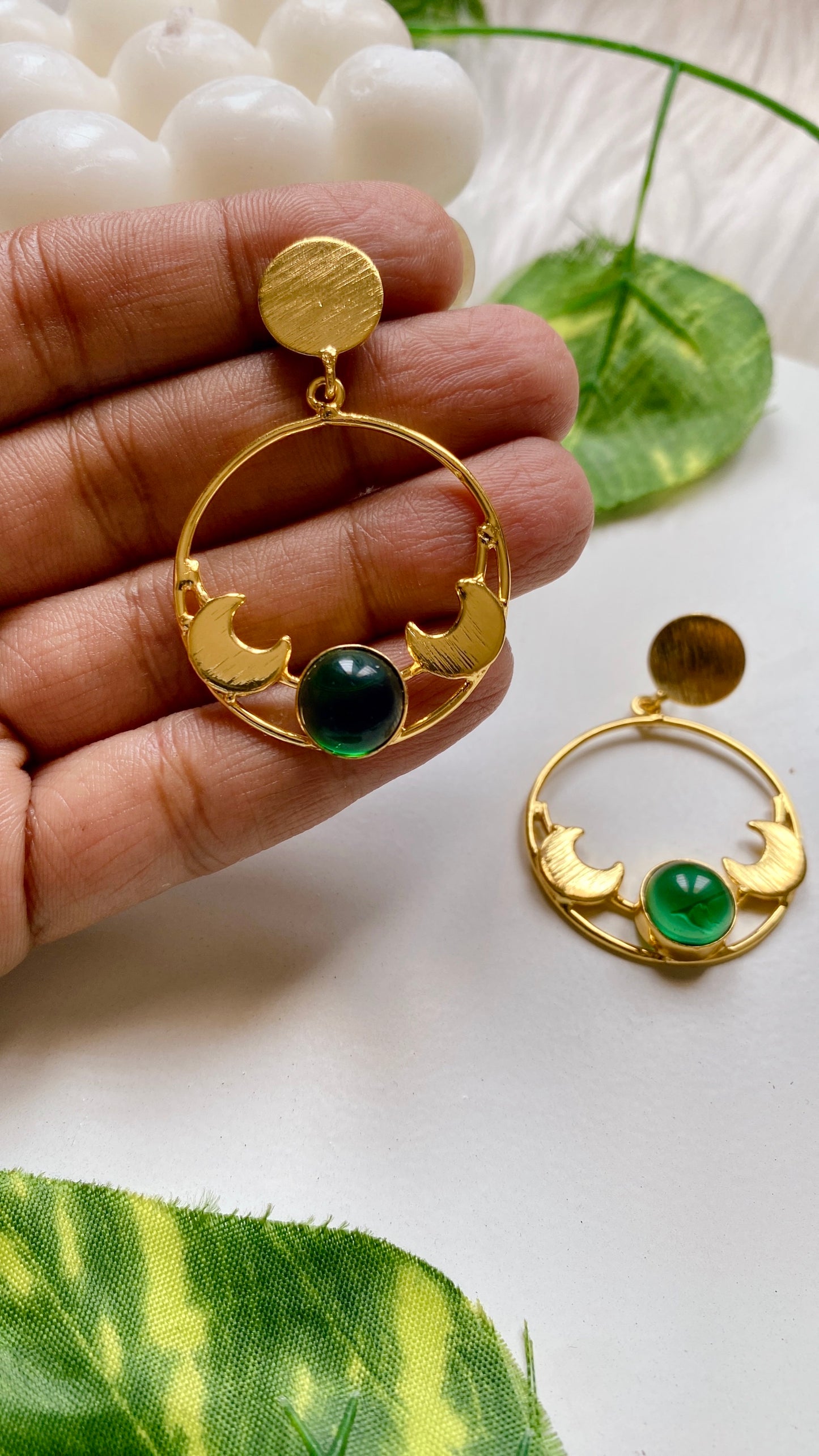 Mira Moods Earrings - Green