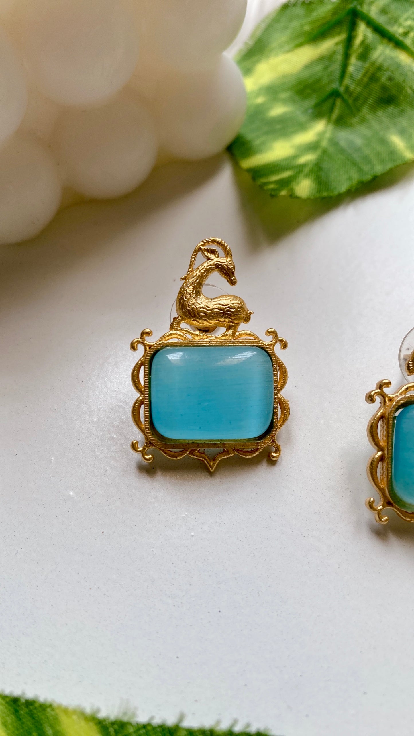 Mayuri Studs - Sky Blue