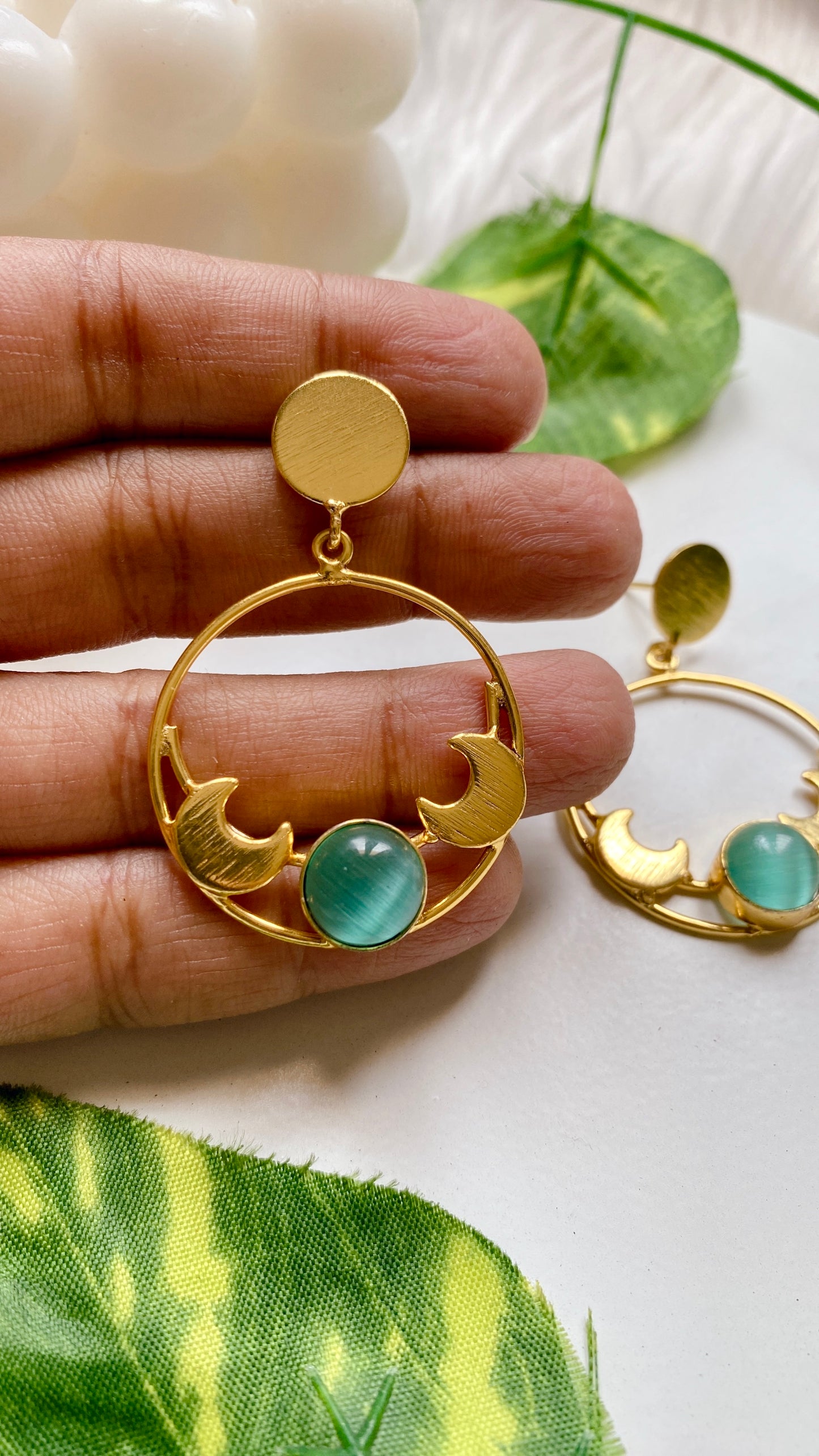 Mira Moods Earrings - Mint Green