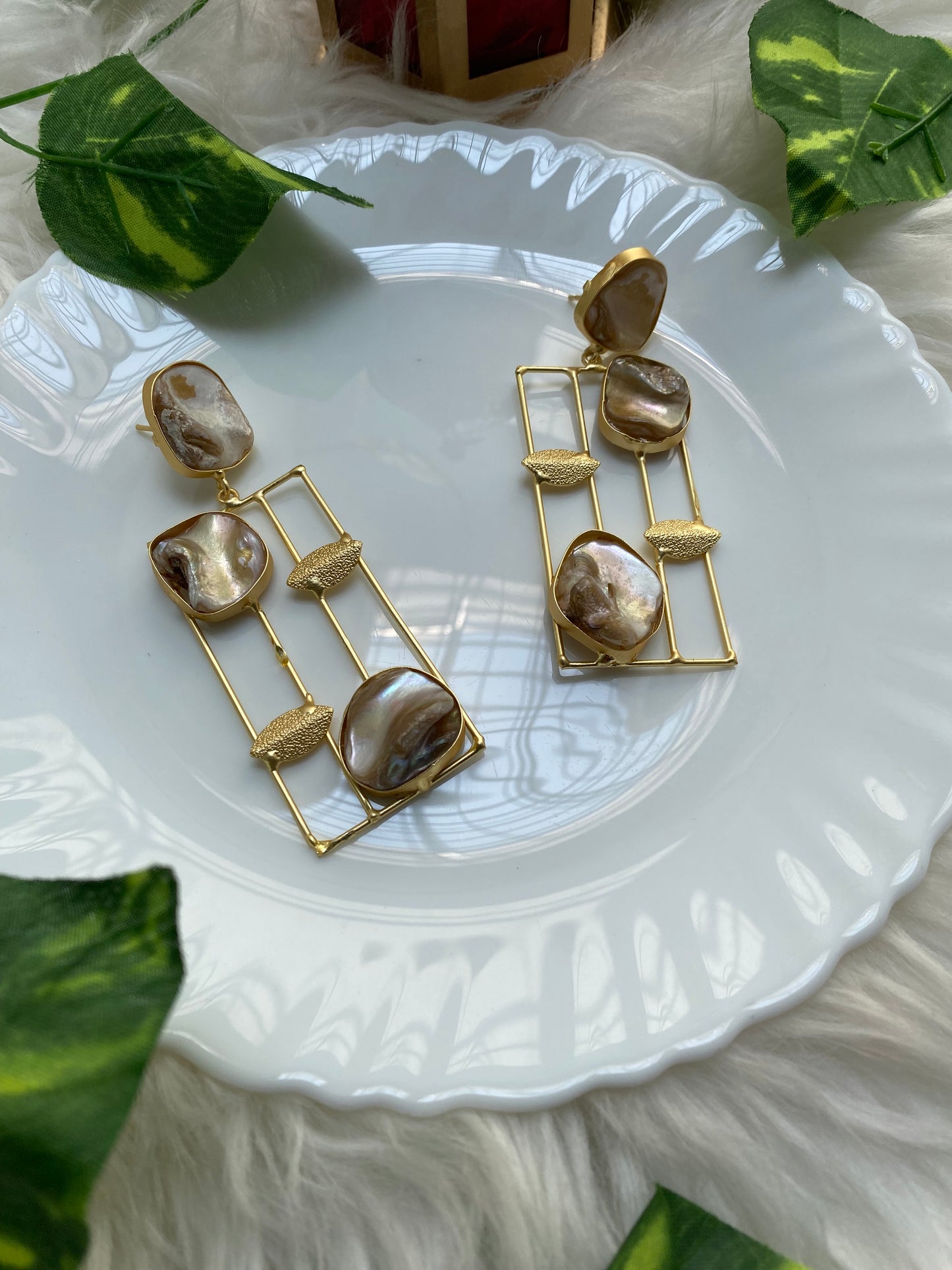 MOP Cage Earrings