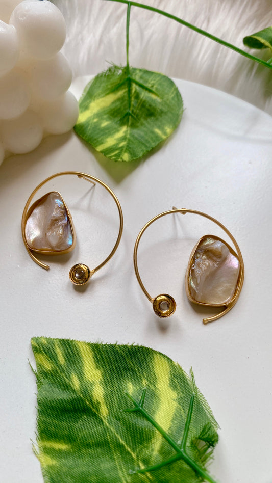 Half Moon MOP Earrings