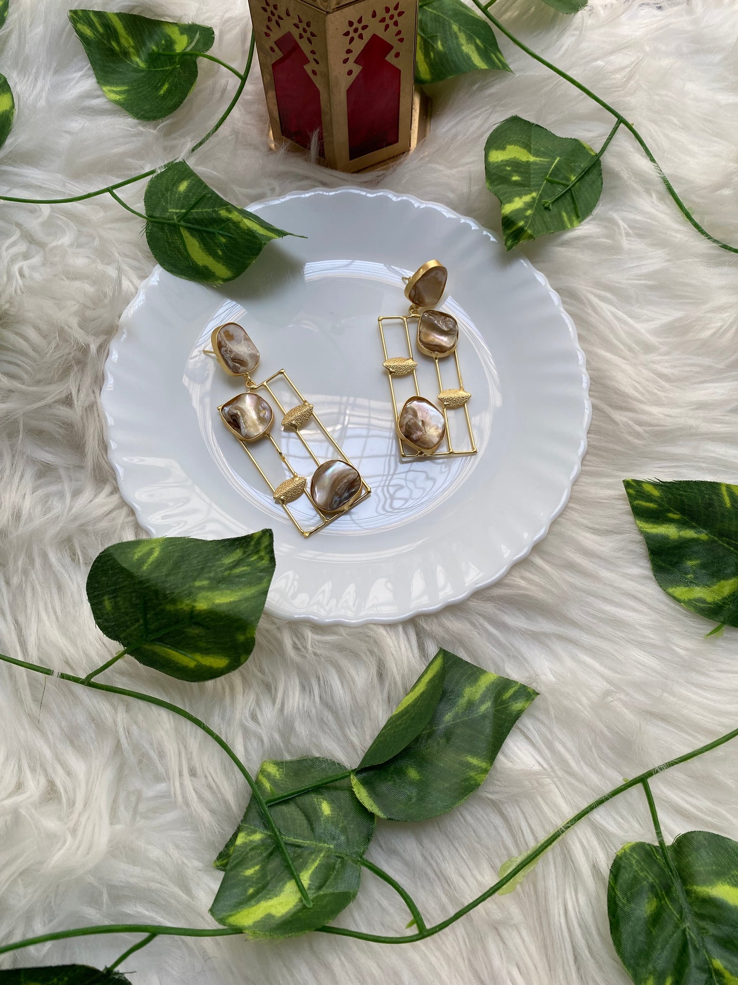 MOP Cage Earrings